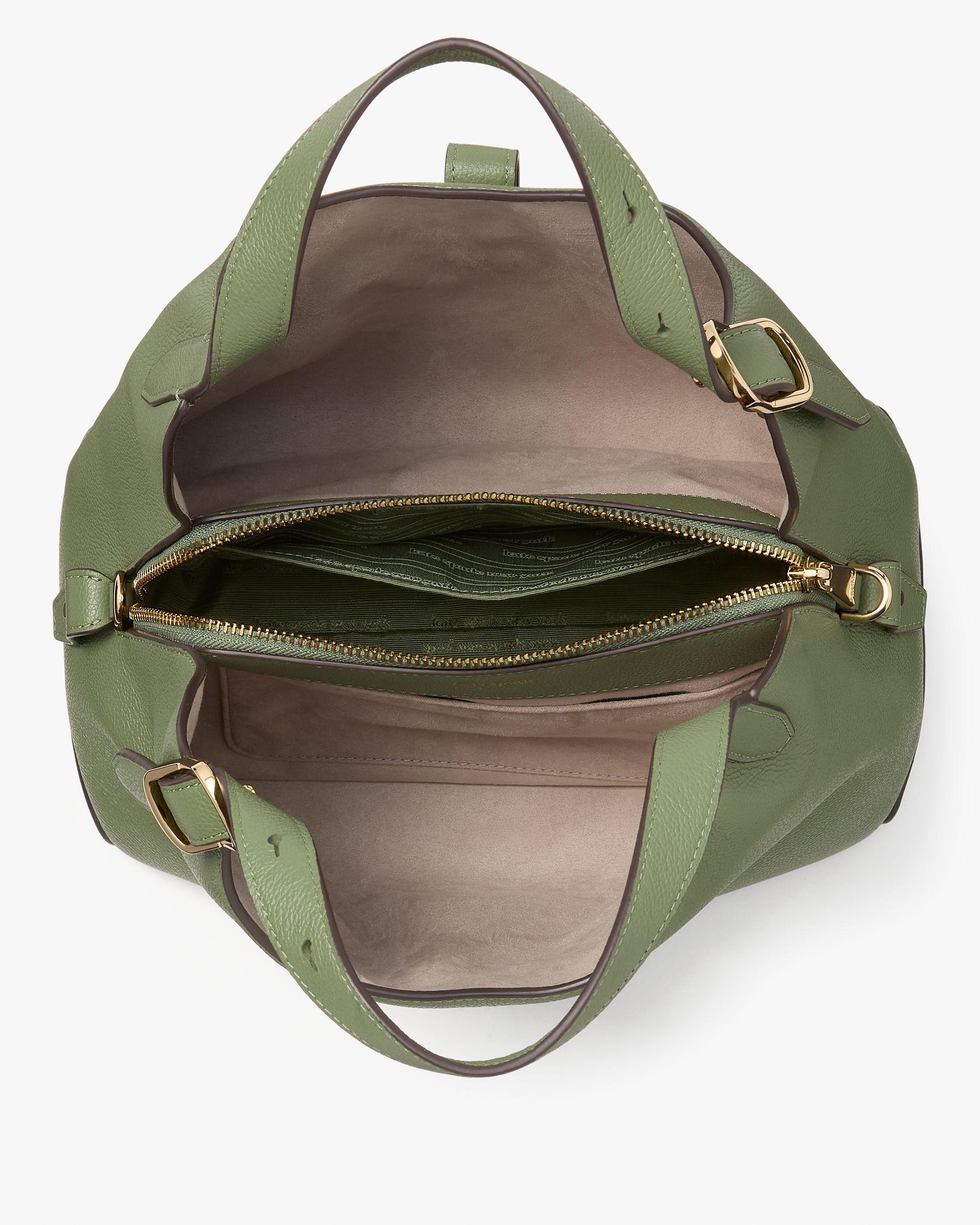 KI557-Deco Crossbody Tote-Olive Leaf