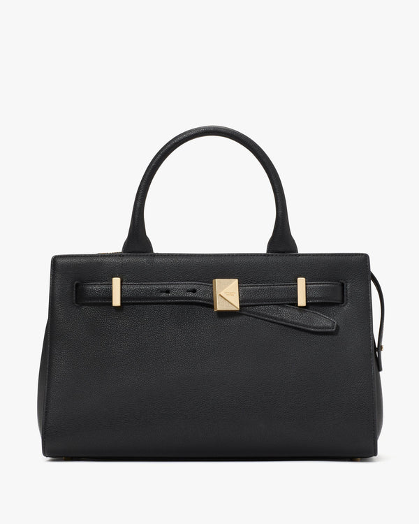 KI558-Deco Medium Satchel-Black