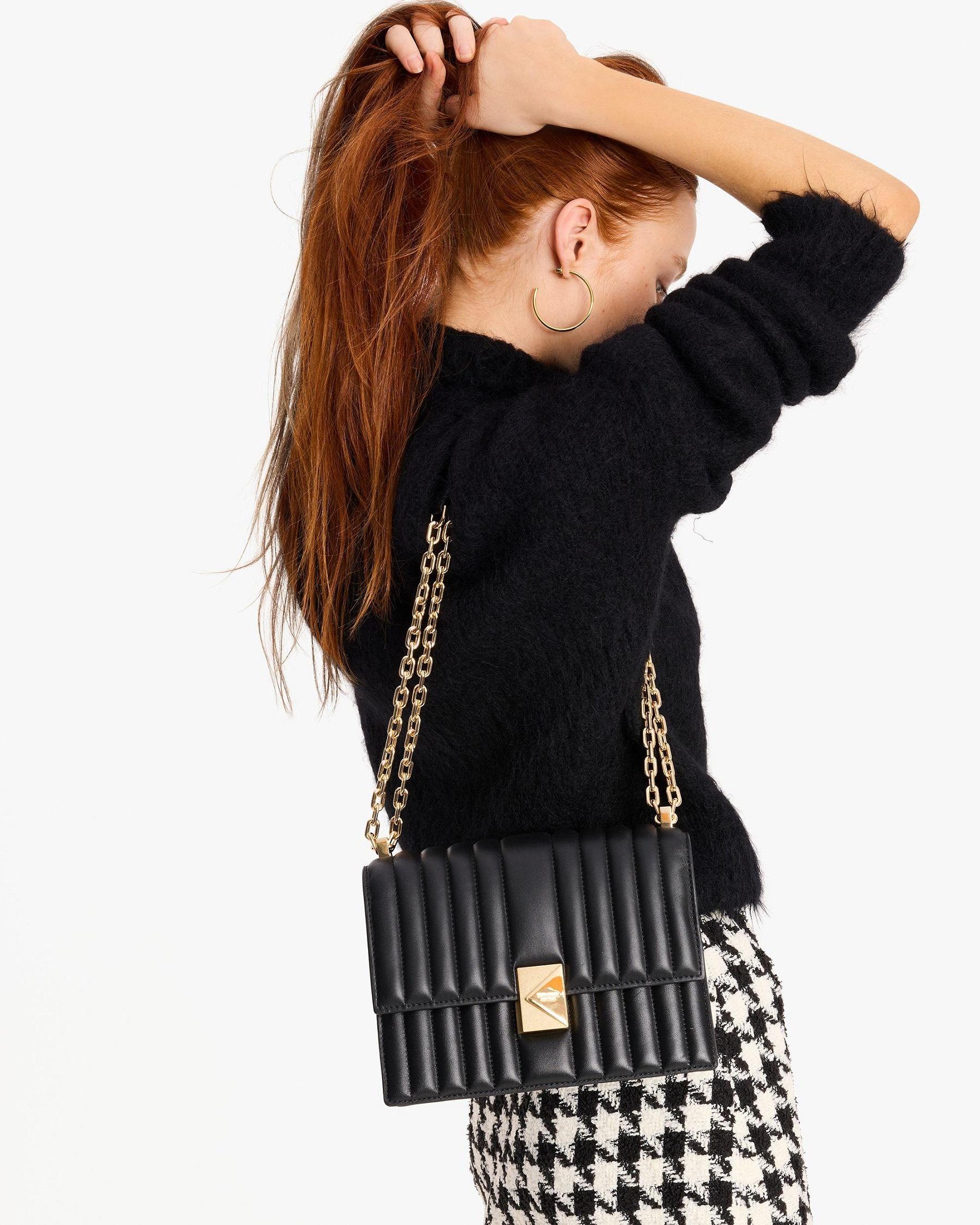 deco quilted chain shoulder bag