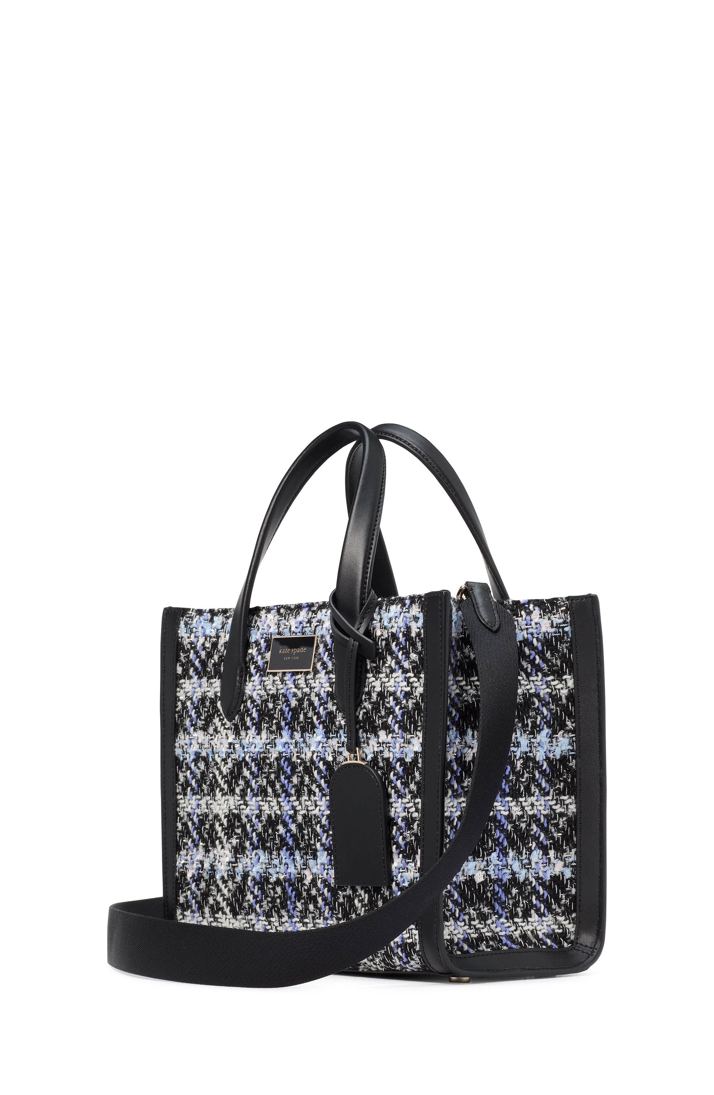 manhattan plaid tweed small tote