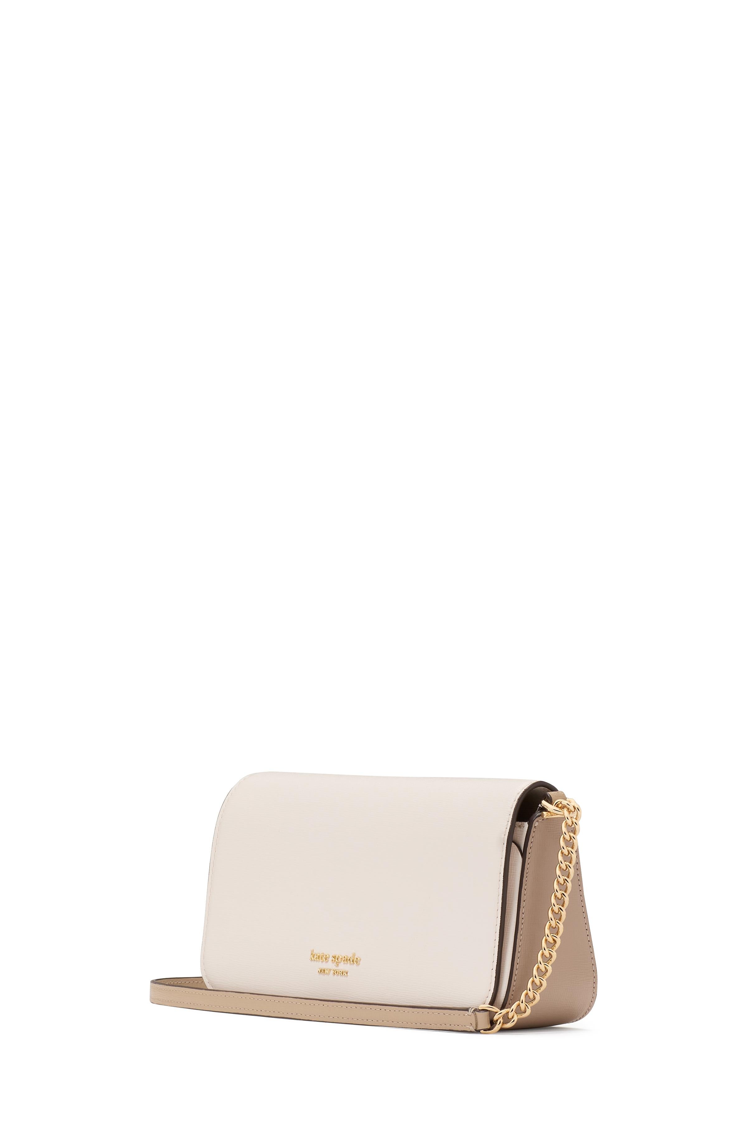 KI648-Devin Colorblocked Flap Chain Wallet-Timeless Taupe Multi