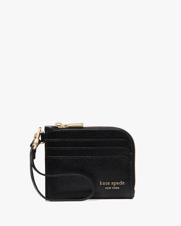 KI663-Devin Coin Card Case Wristlet-Black