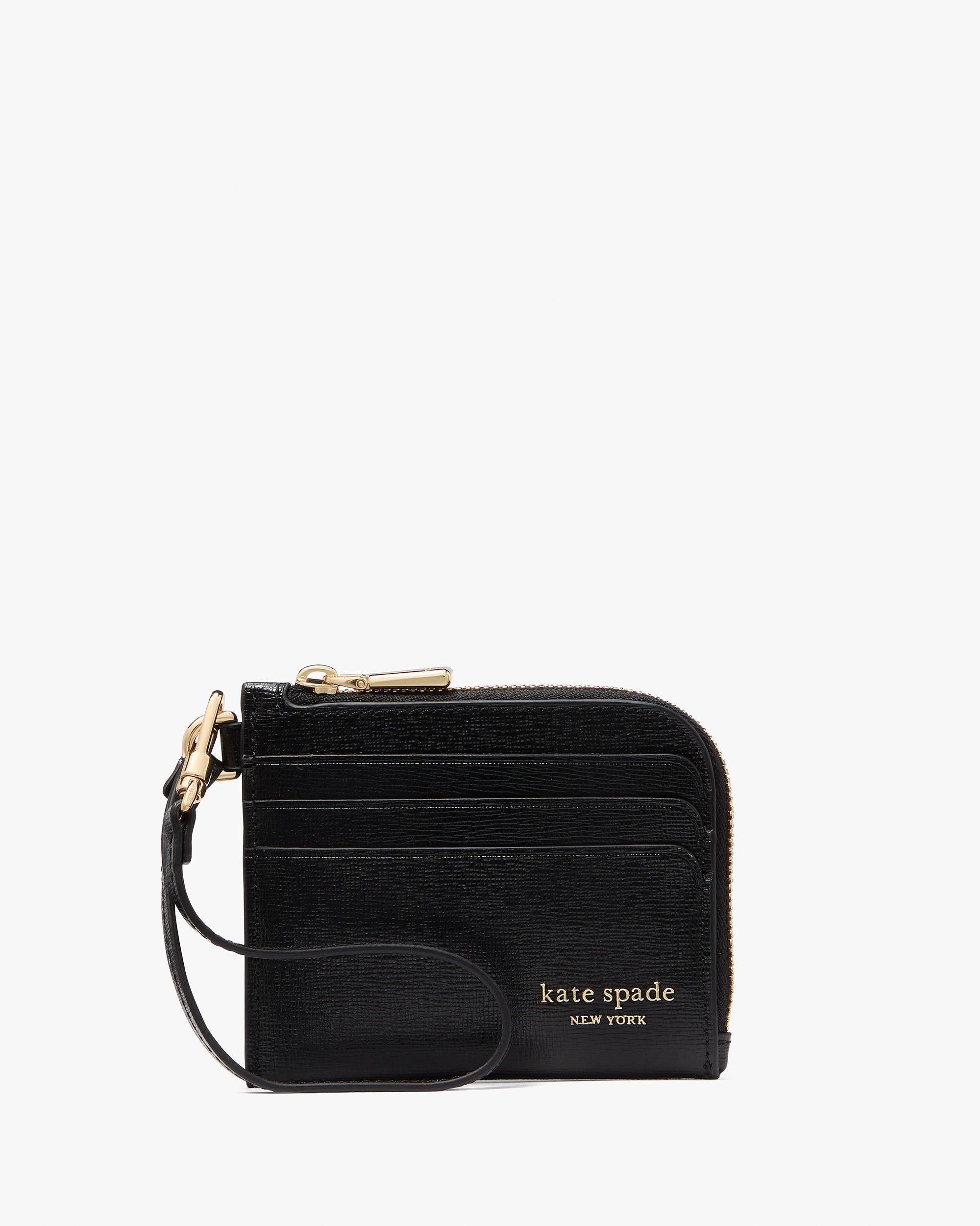 ki663-Devin Coin Card Case Wristlet-Black