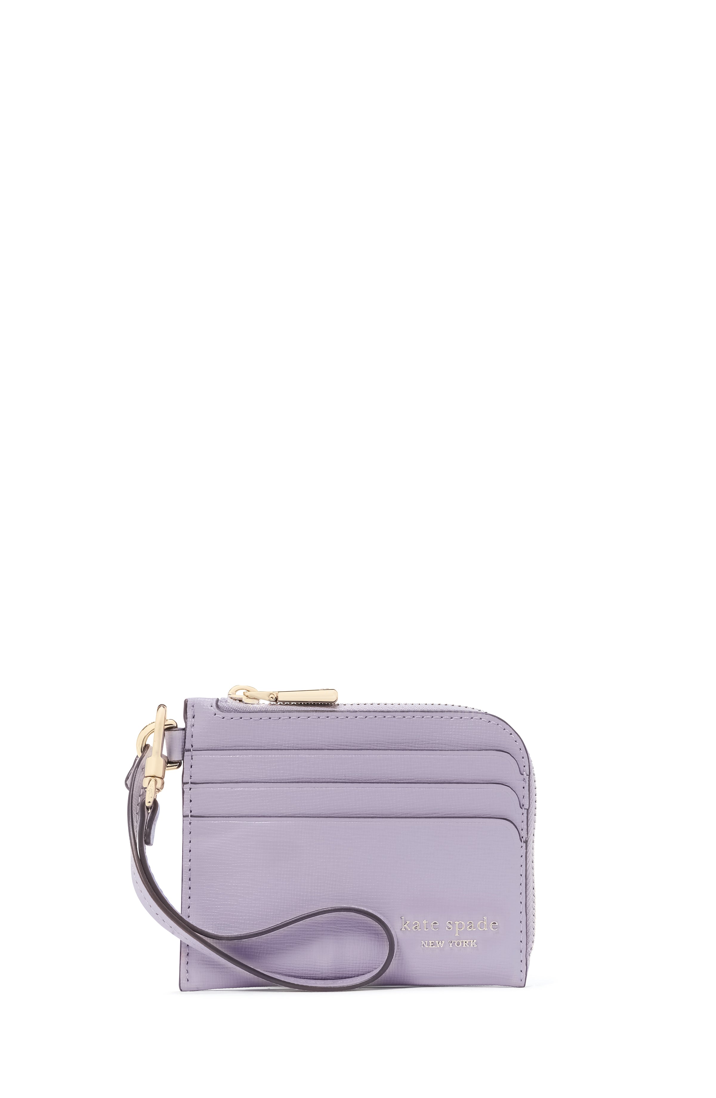 ki663-Devin Coin Card Case Wristlet-Lavender Cream