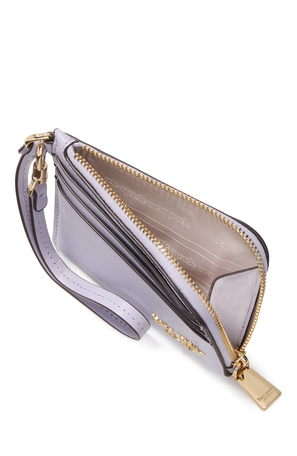 ki663-Devin Coin Card Case Wristlet-Lavender Cream