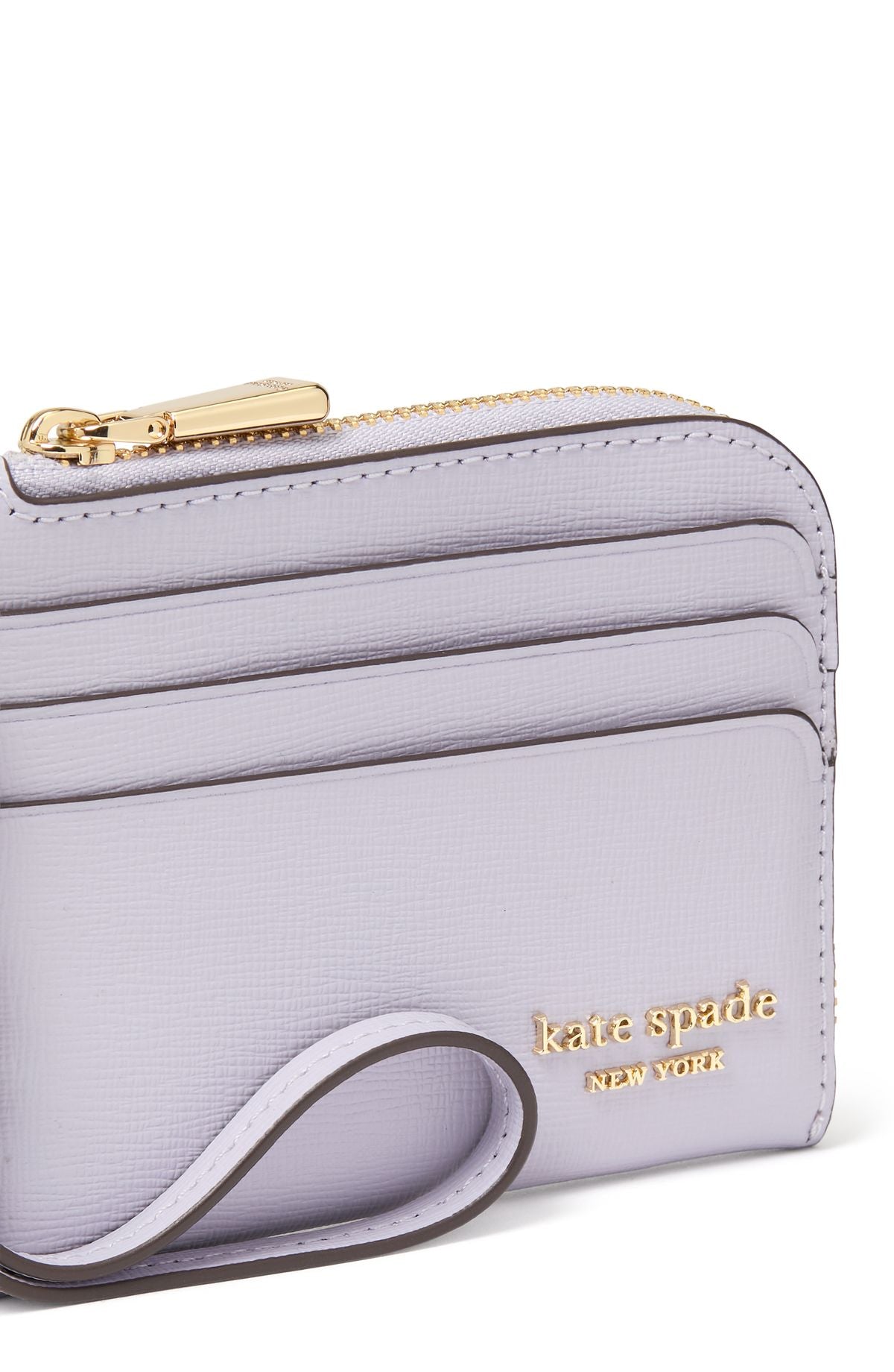 ki663-Devin Coin Card Case Wristlet-Lavender Cream