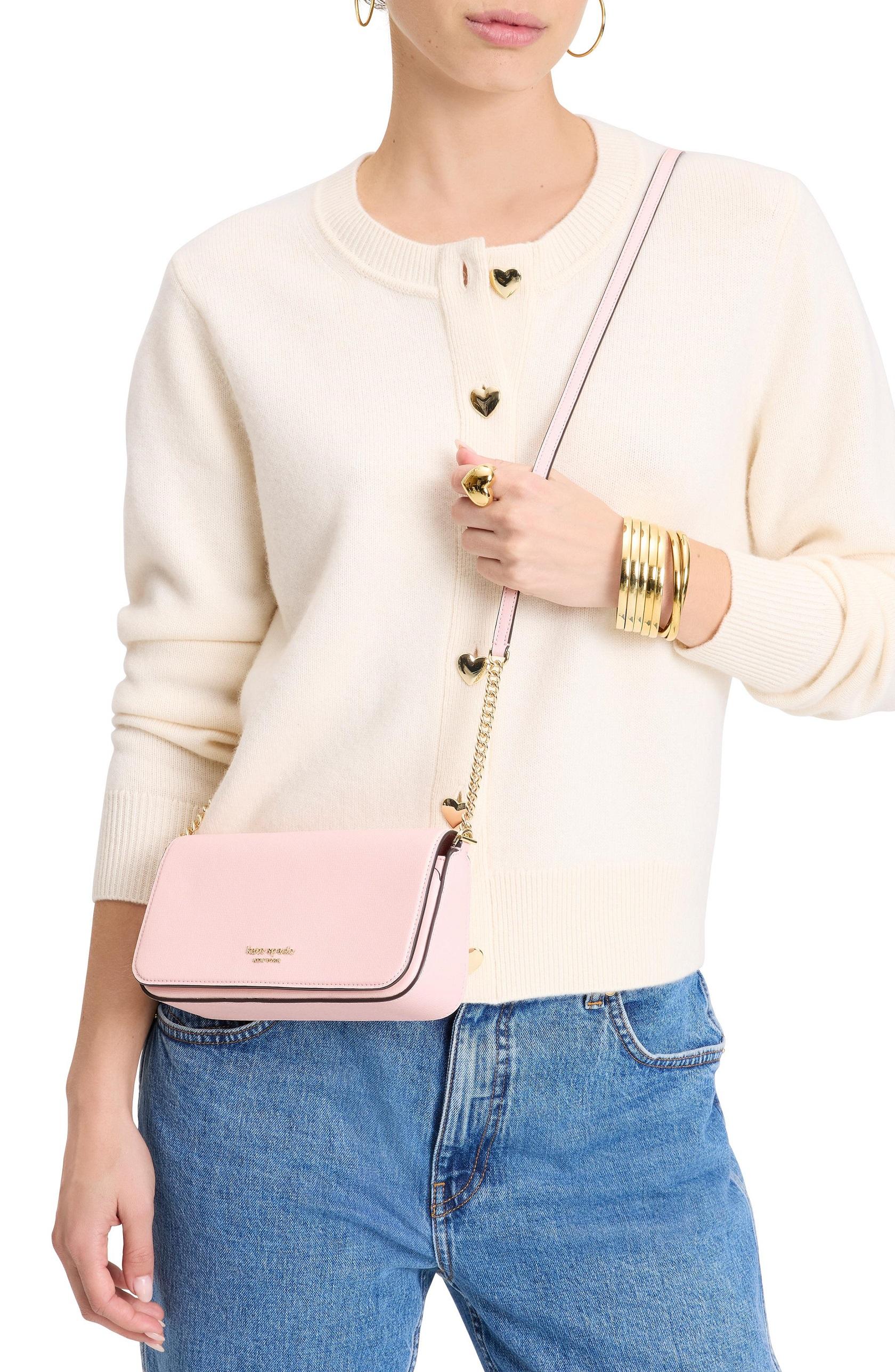 KI666-Devin Flap Chain Wallet-Pastry Pink