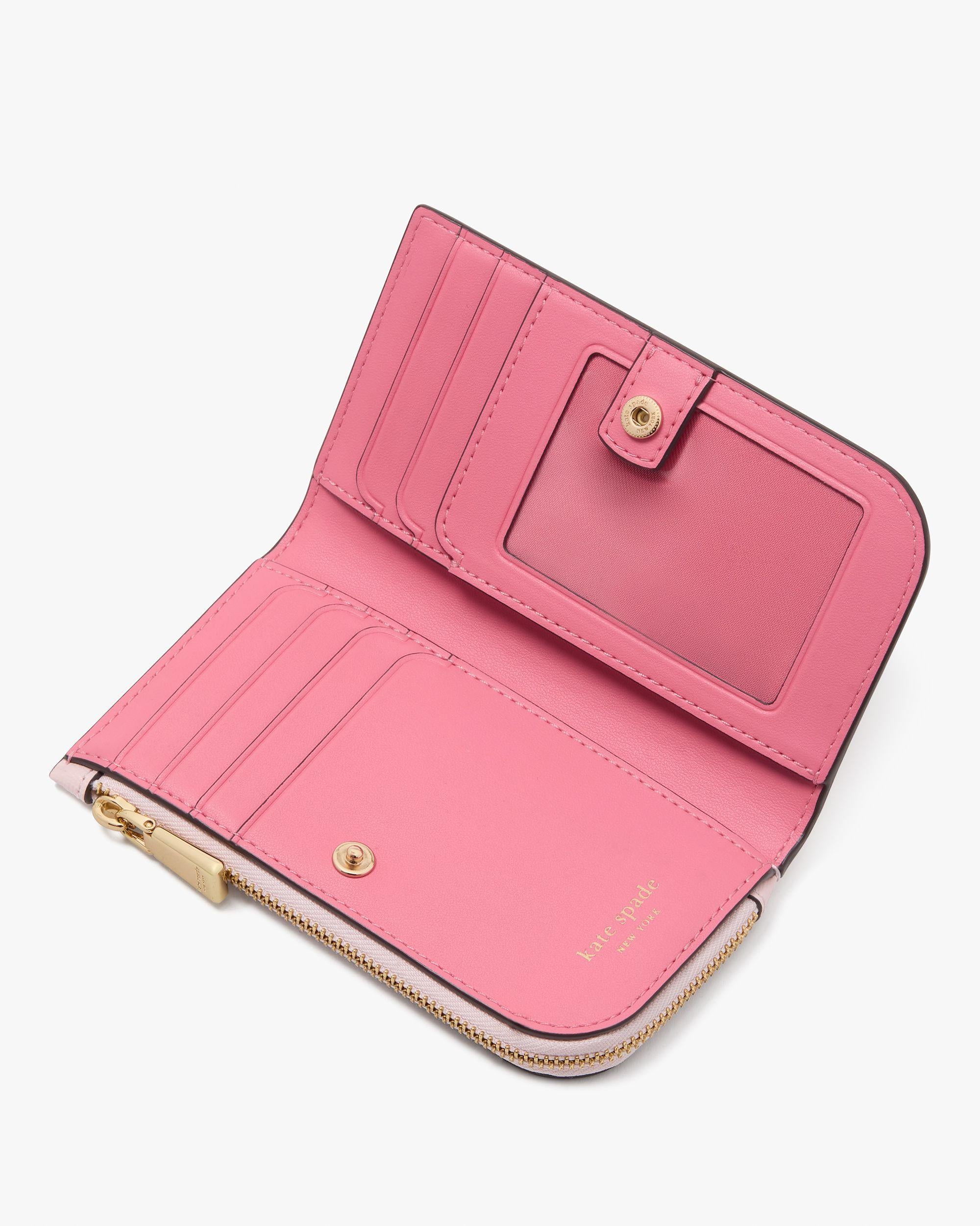 KI671-Devin Small Slim Bifold Wallet-Pastry Pink