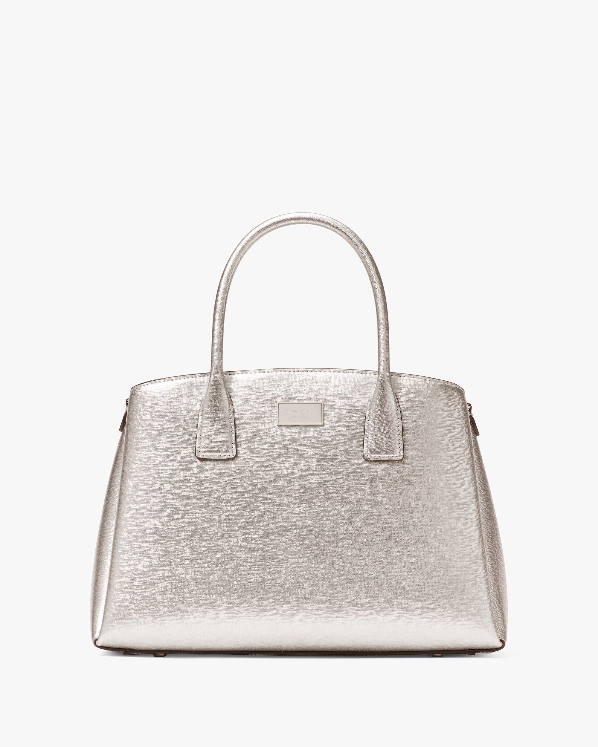 serena metallic satchel