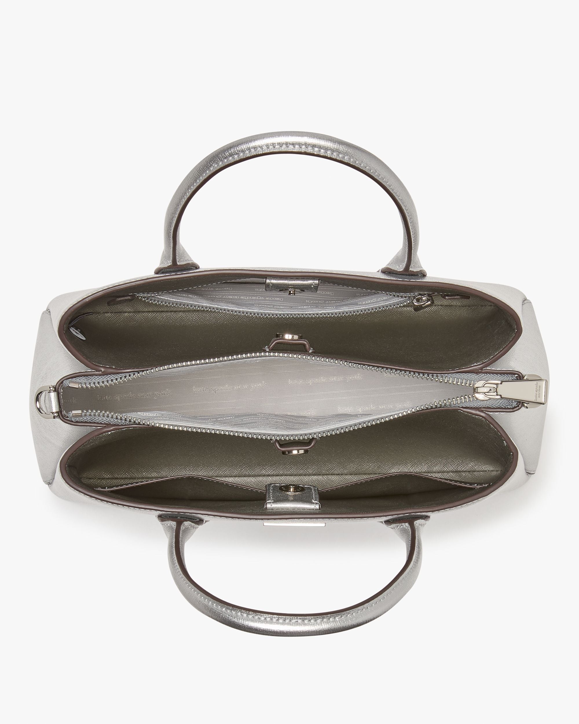 serena metallic satchel