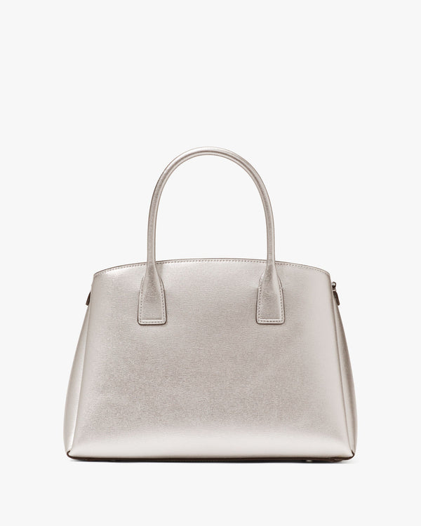 serena metallic satchel