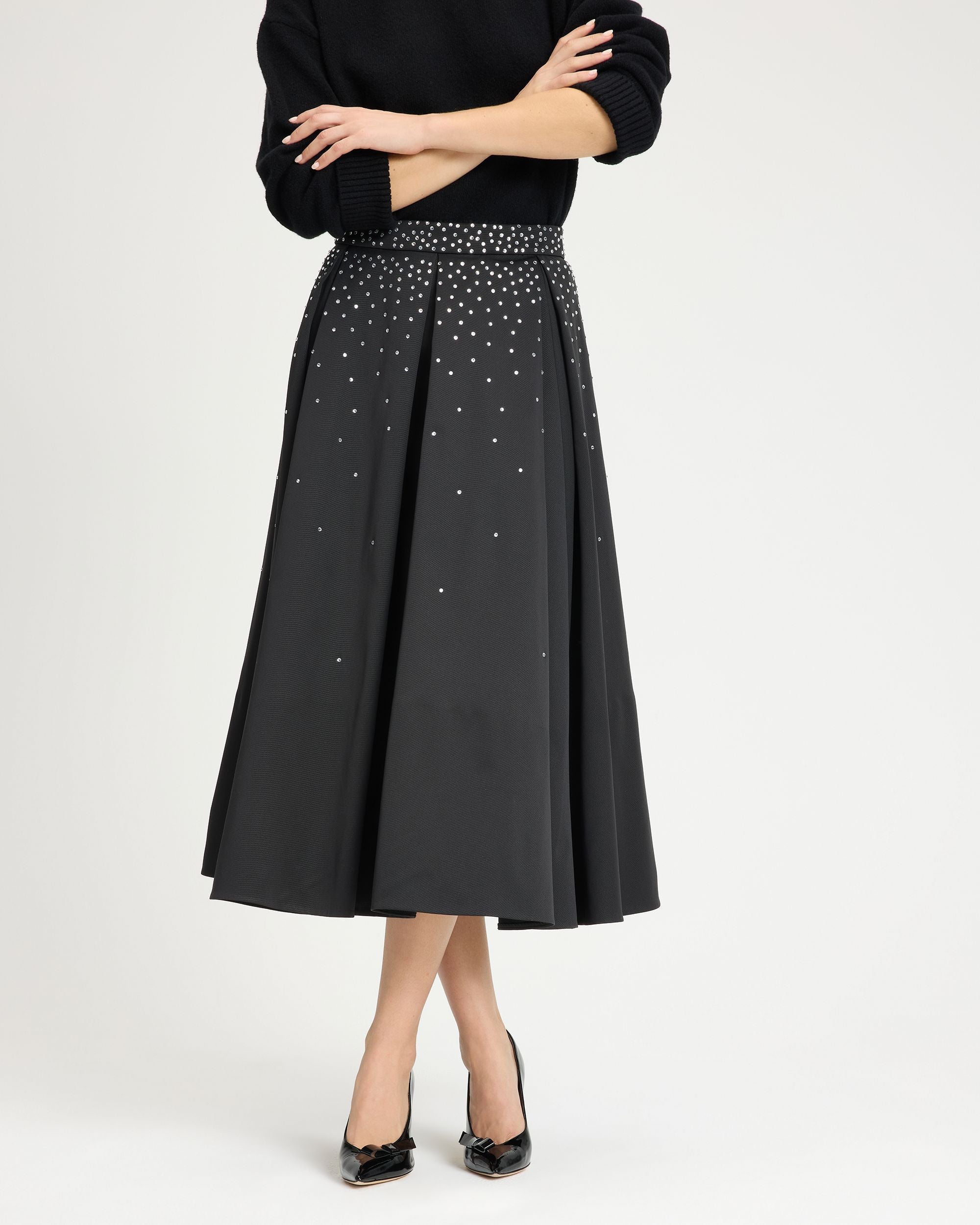 embellished midi skirt