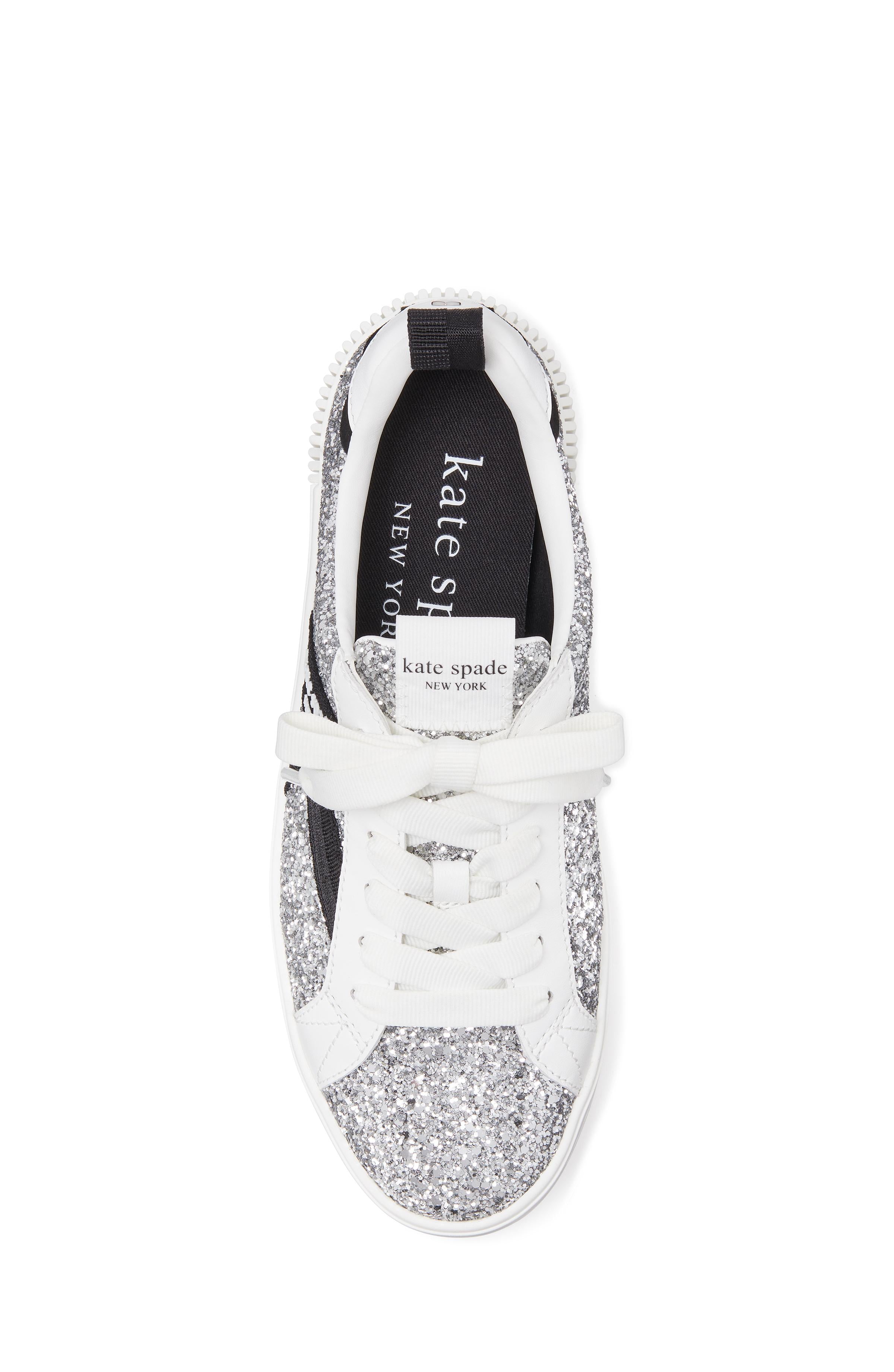 k as in kate glitter court sneakers