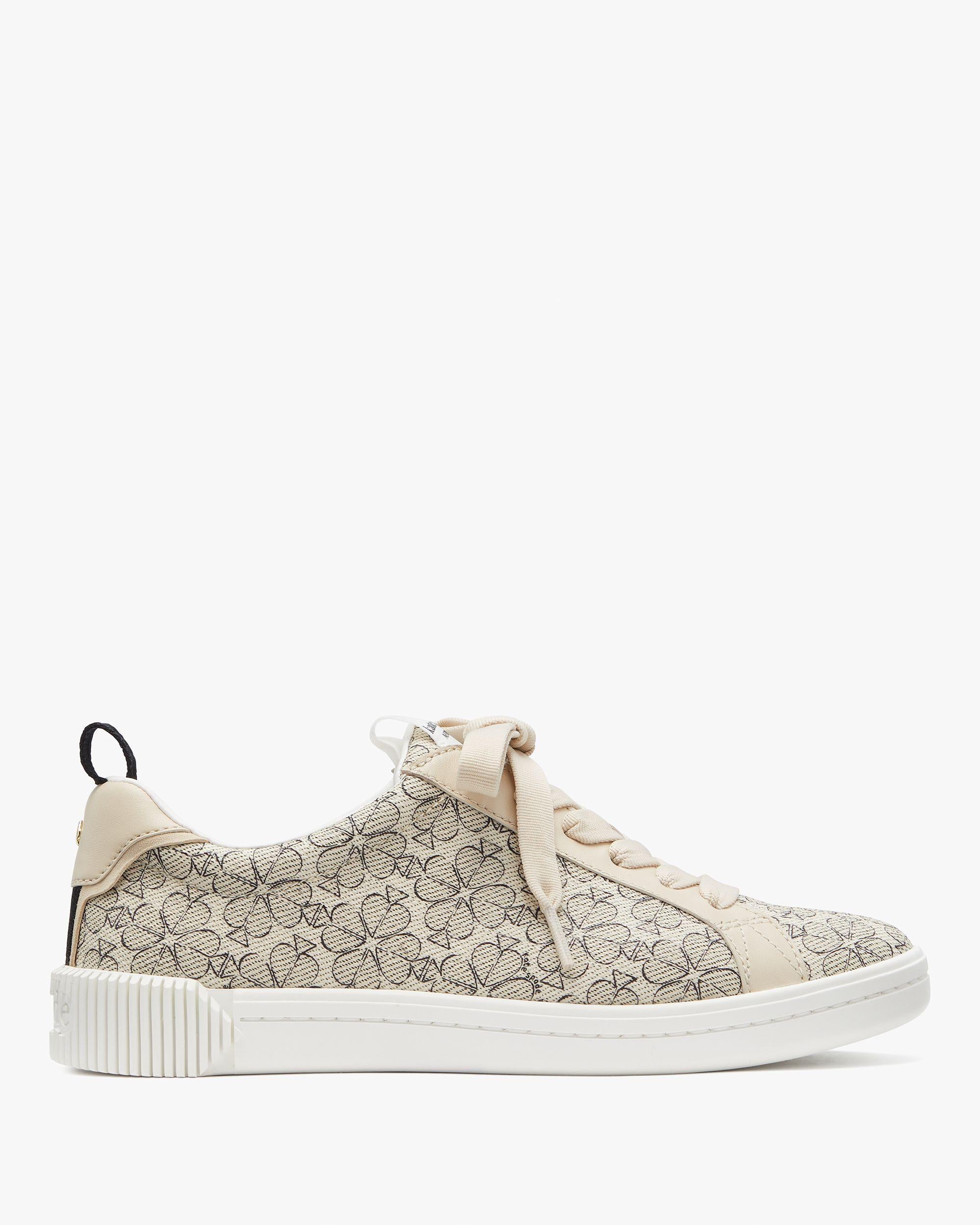 KJ187-Spade Flower Sneakers-Neutral Multi