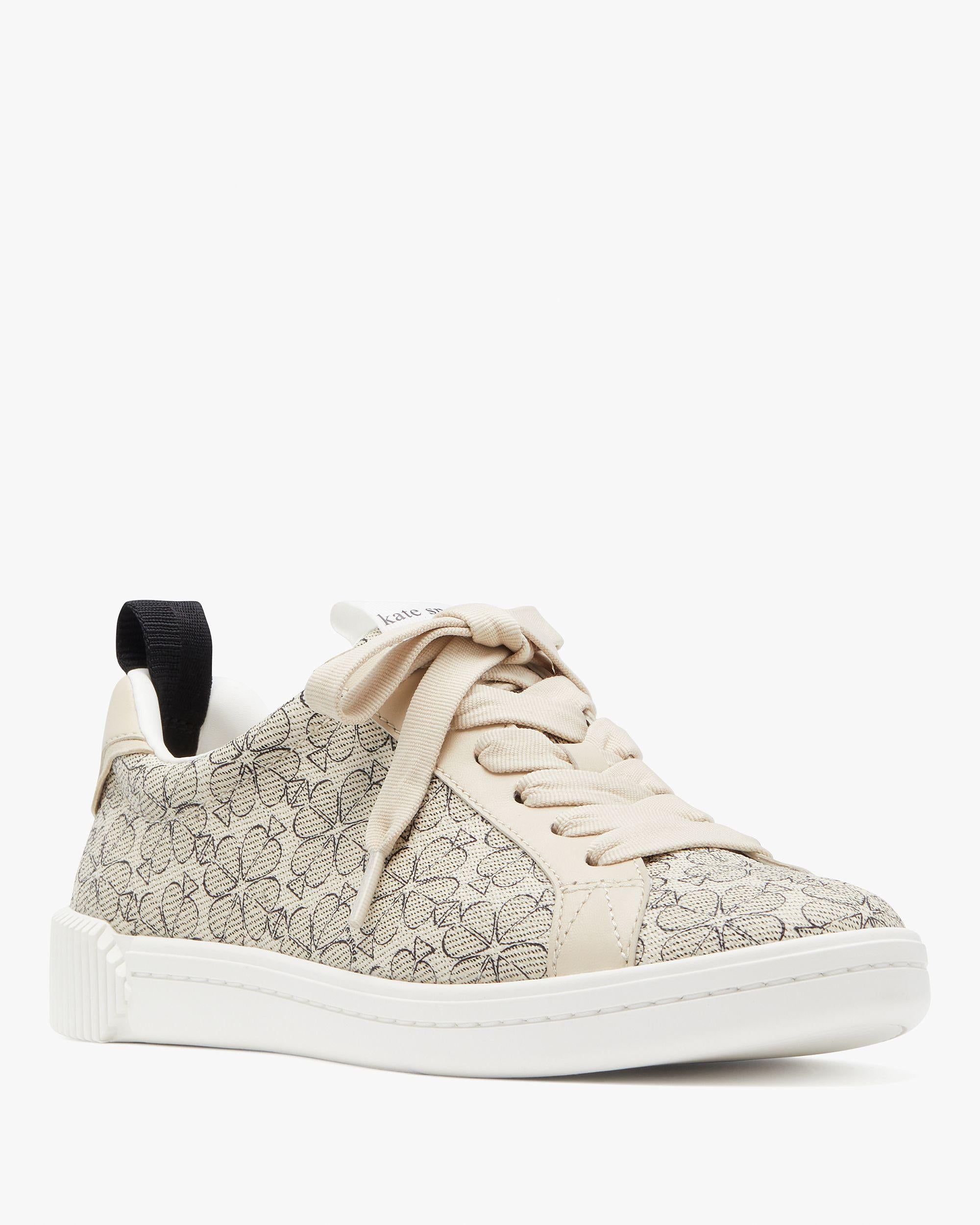 KJ187-Spade Flower Sneakers-Neutral Multi