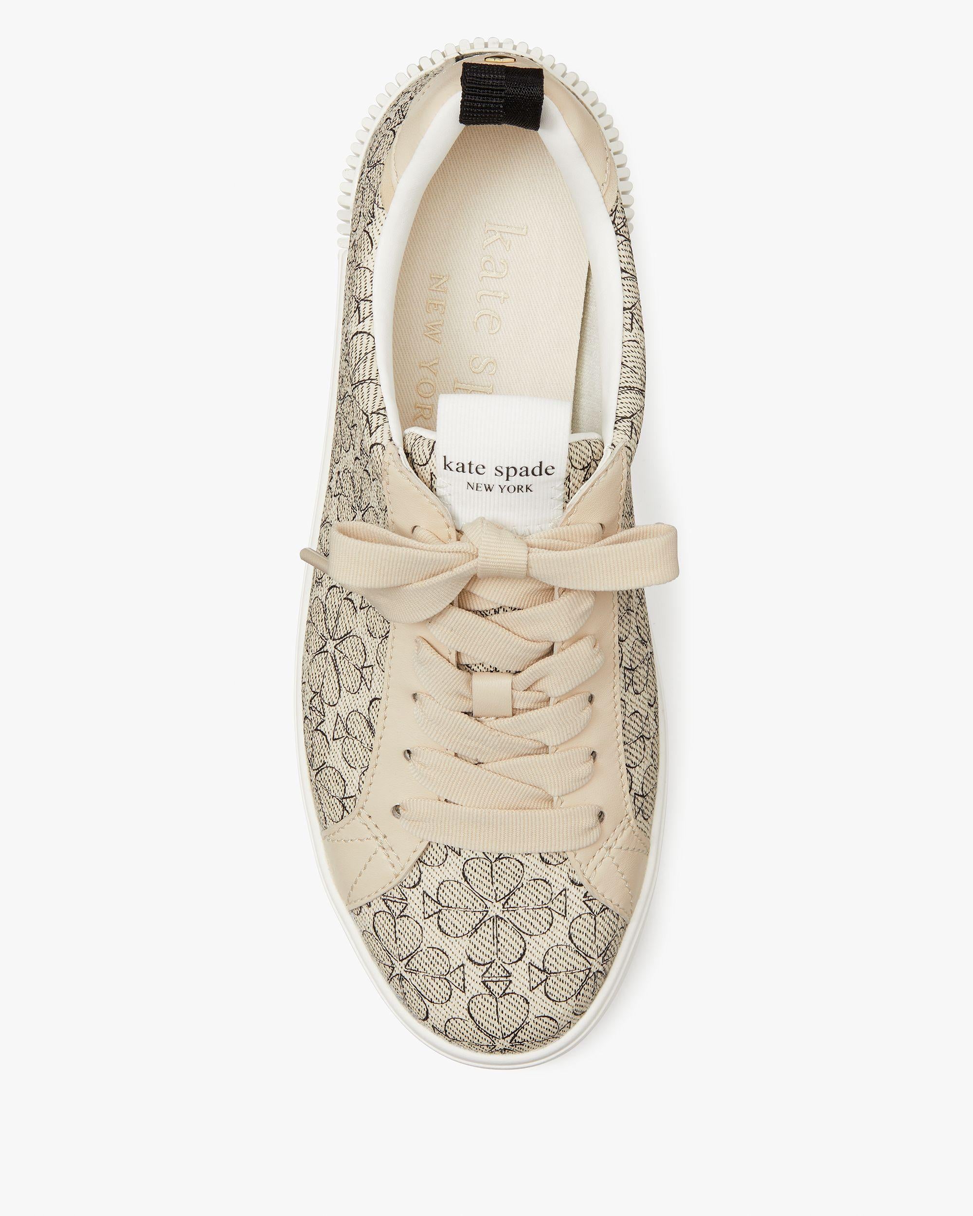 KJ187-Spade Flower Sneakers-Neutral Multi