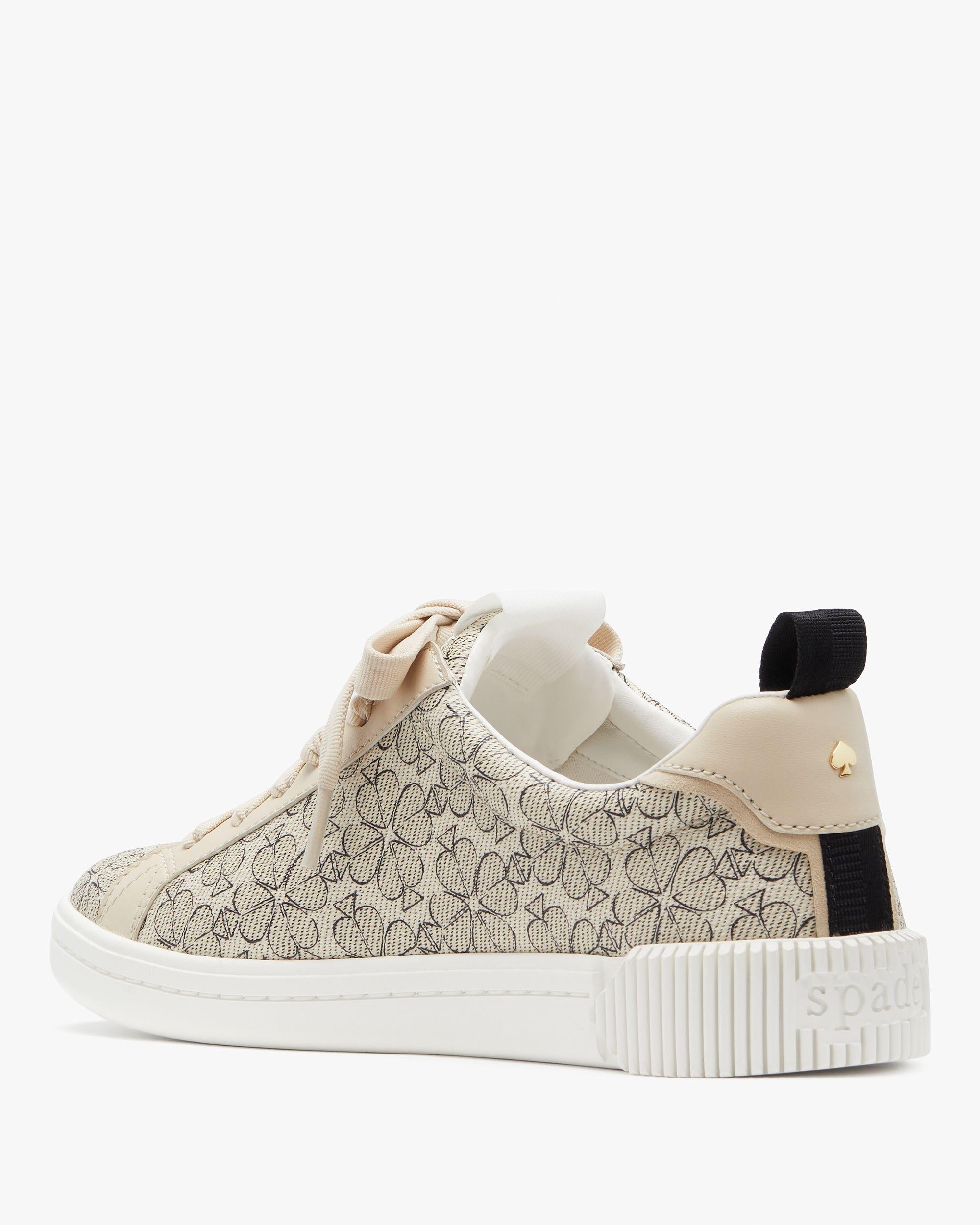 KJ187-Spade Flower Sneakers-Neutral Multi