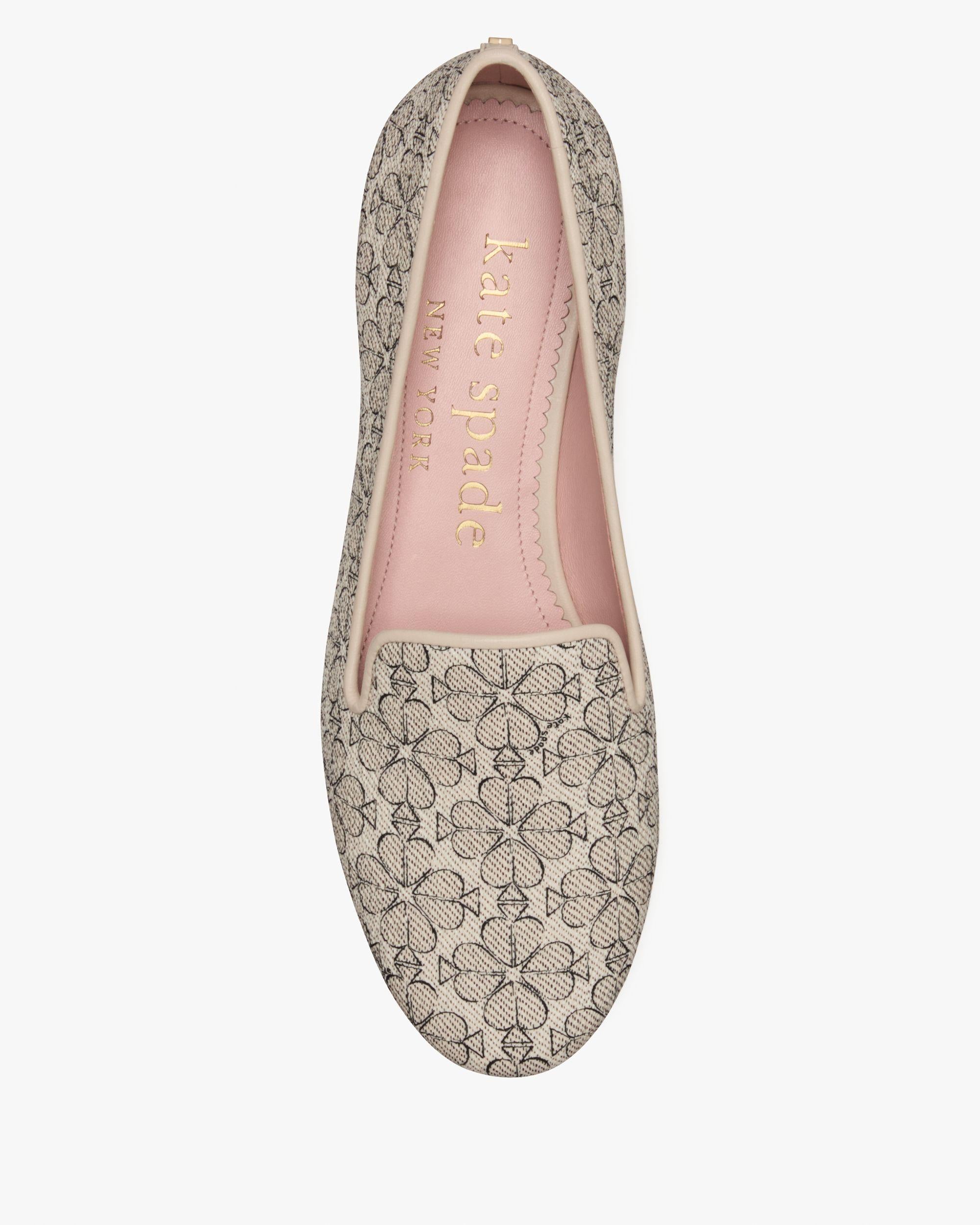 KJ189-Spade Flower Lounge Loafers-Neutral Multi