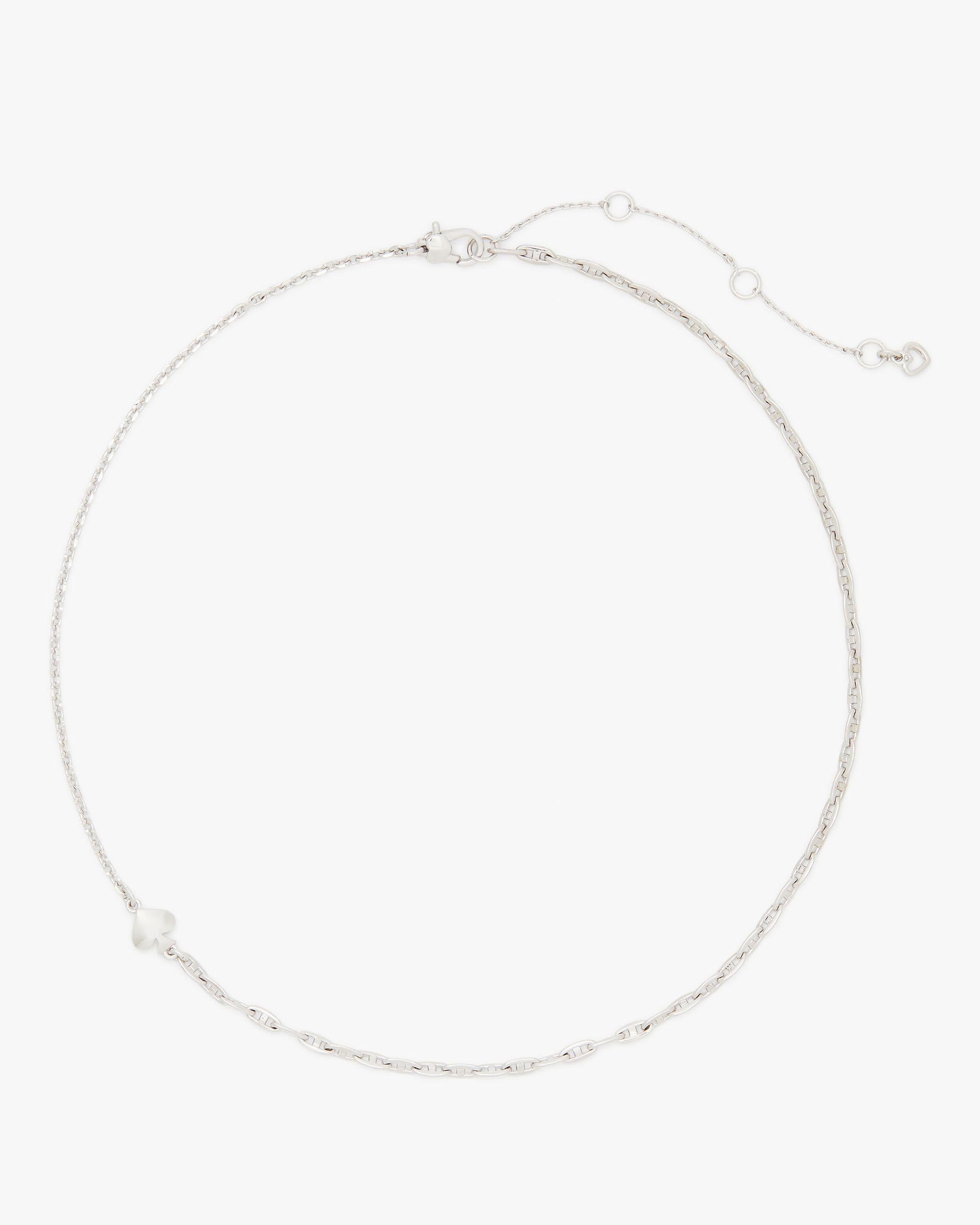 KJ313-So Spade Necklace-Silver