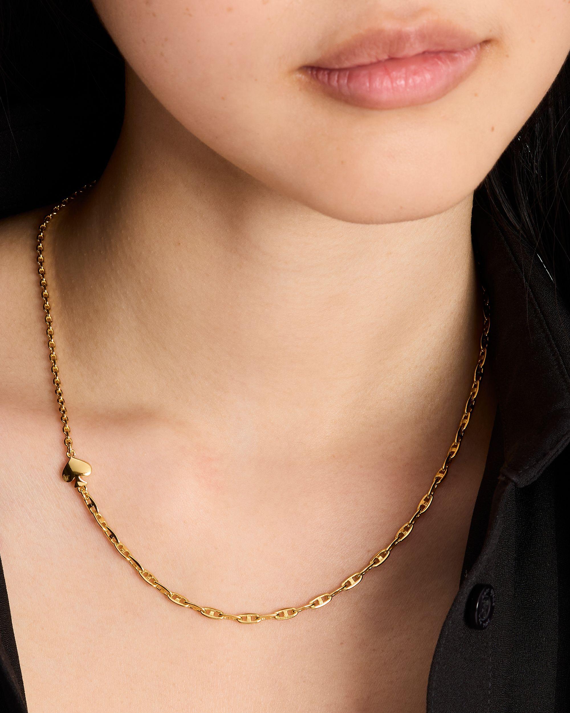 KJ314-So Spade Necklace-Gold