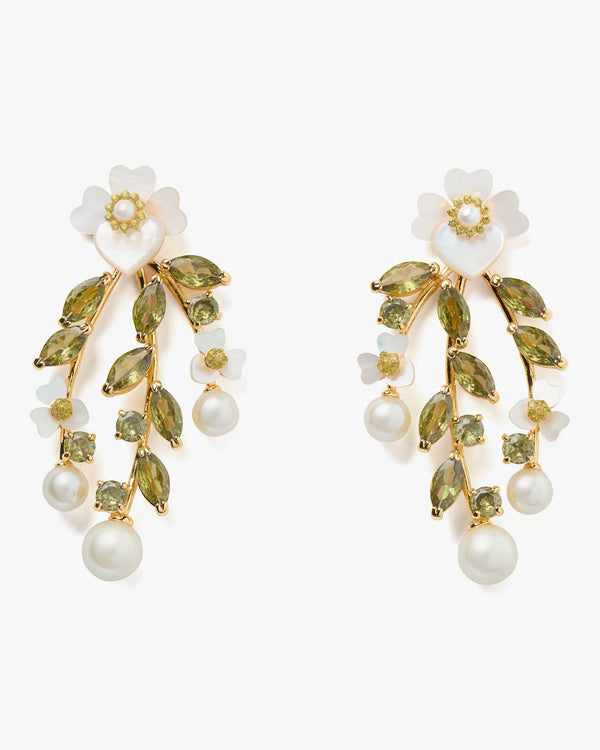 precious pansy chandelier earrings