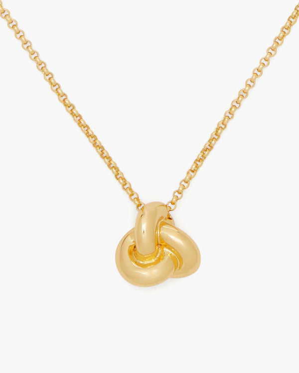 KJ355-Double Knot Pendant-Gold