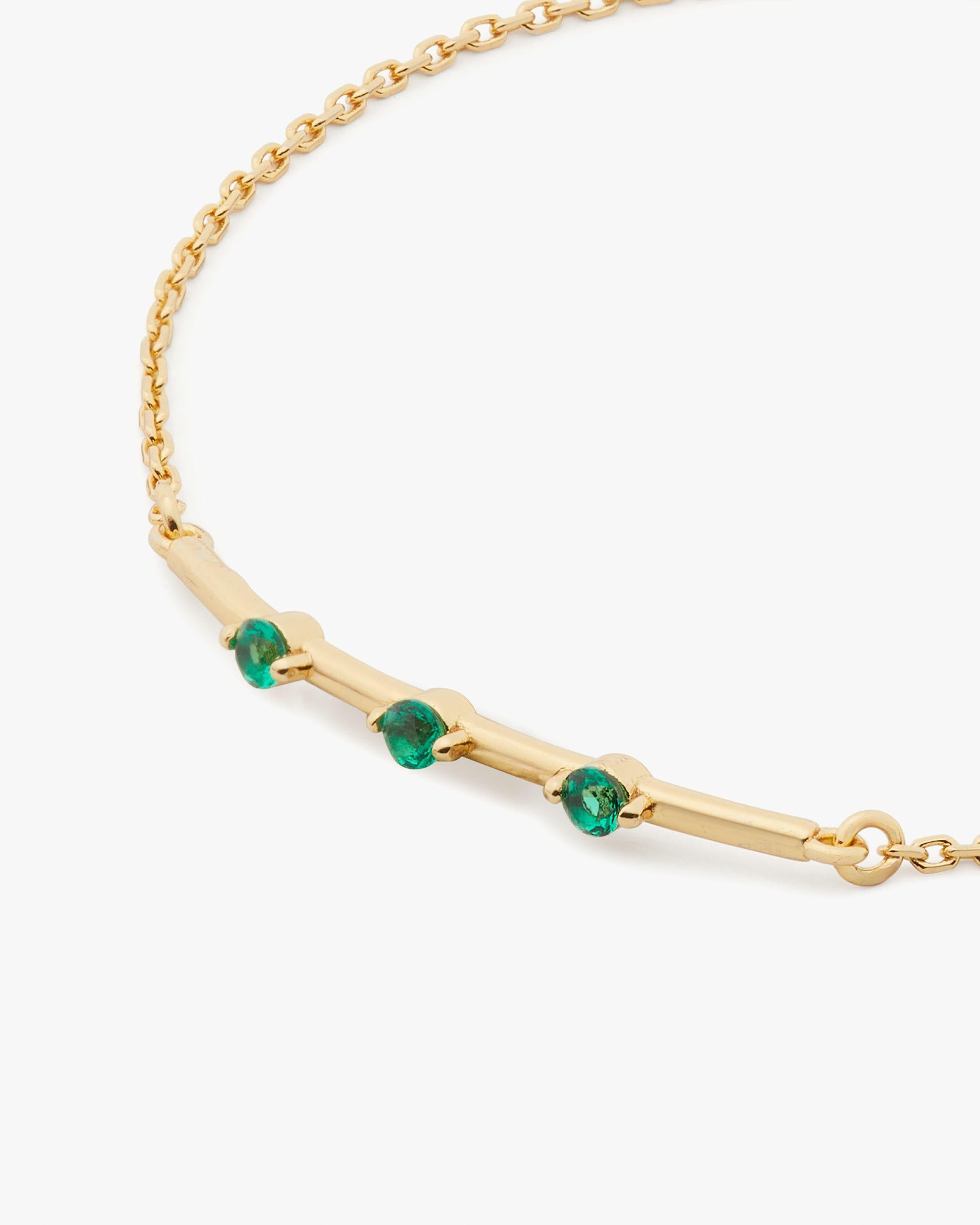 KJ401-Hint Of Shimmer Bracelet-Emerald