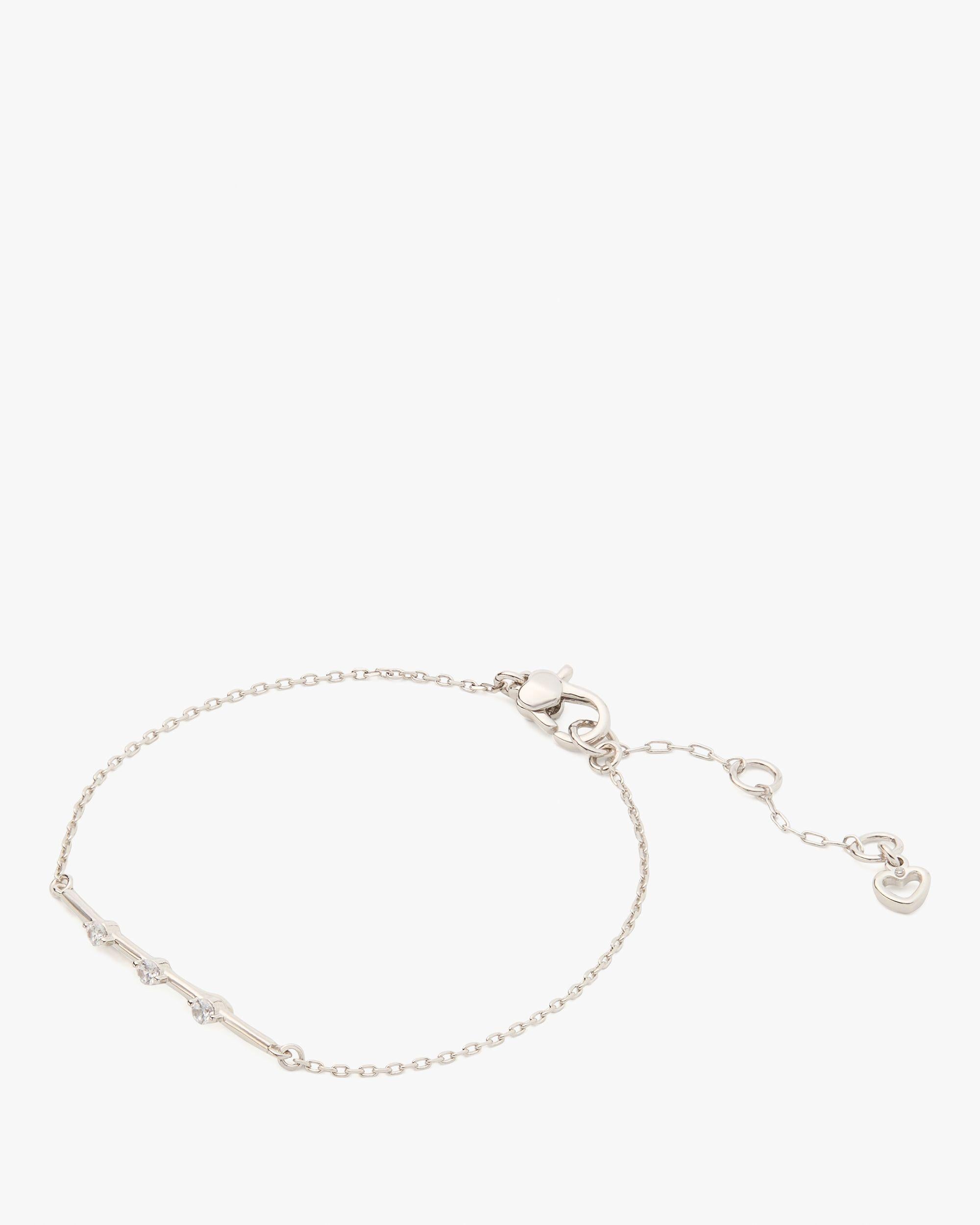 KJ403-Hint Of Shimmer Bracelet-Clear/Silver