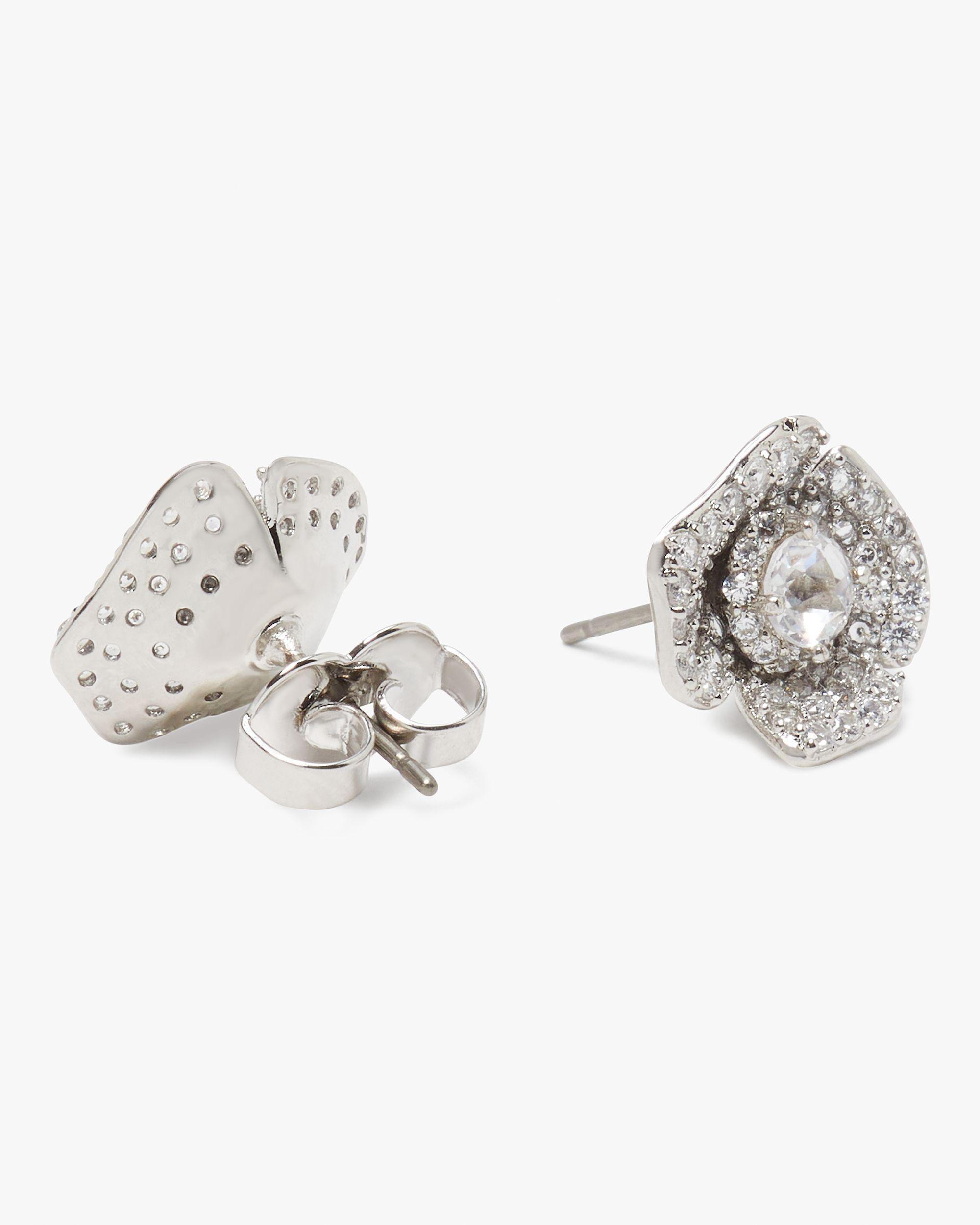 KJ421-Poppy Power Mini Studs-Clear/Silver