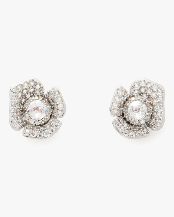 KJ421-Poppy Power Mini Studs-Clear/Silver