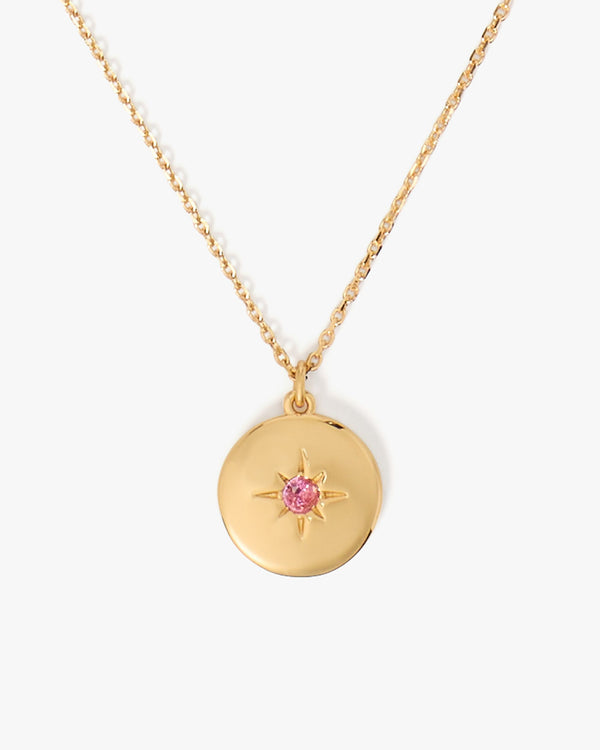 the color spark collection pink peace medallion necklace