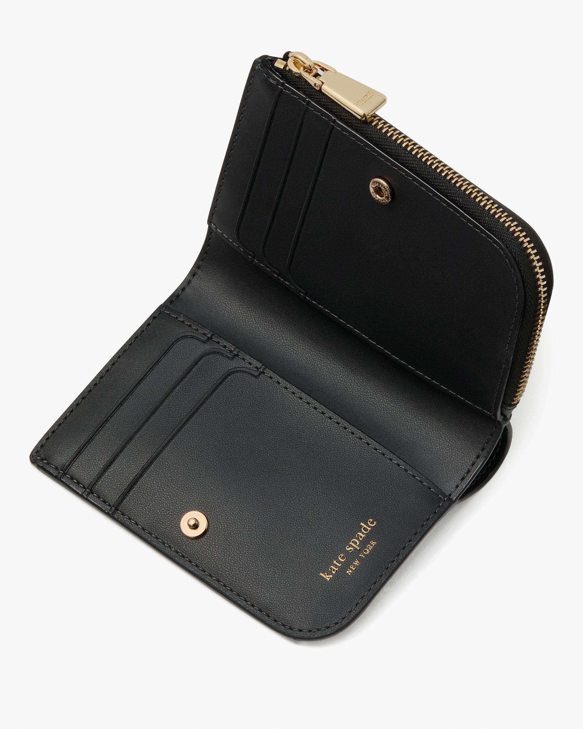 spade flower small compact wallet