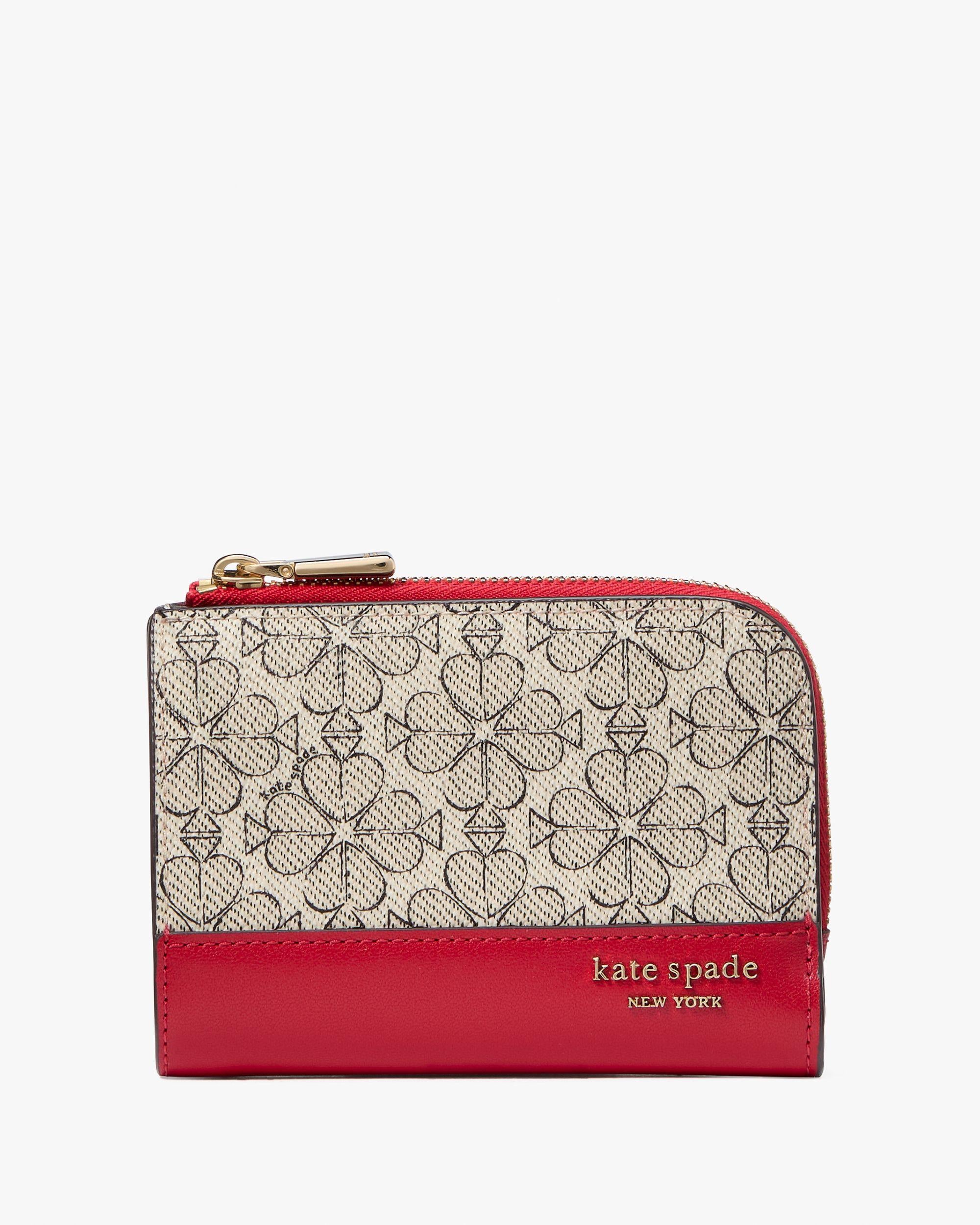 KJ646-Spade Flower Small Compact Wallet-Cherry Rouge Multi