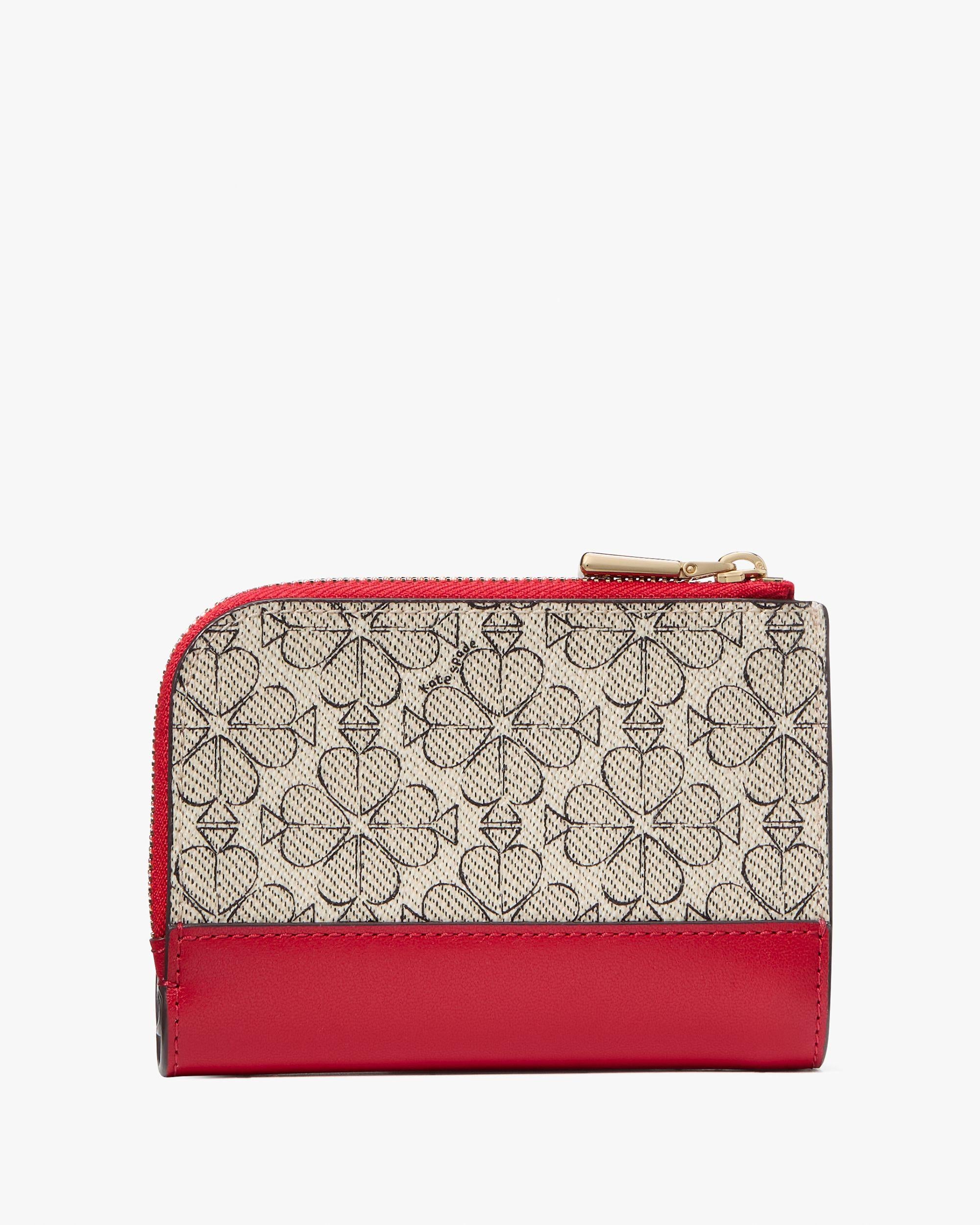 KJ646-Spade Flower Small Compact Wallet-Cherry Rouge Multi