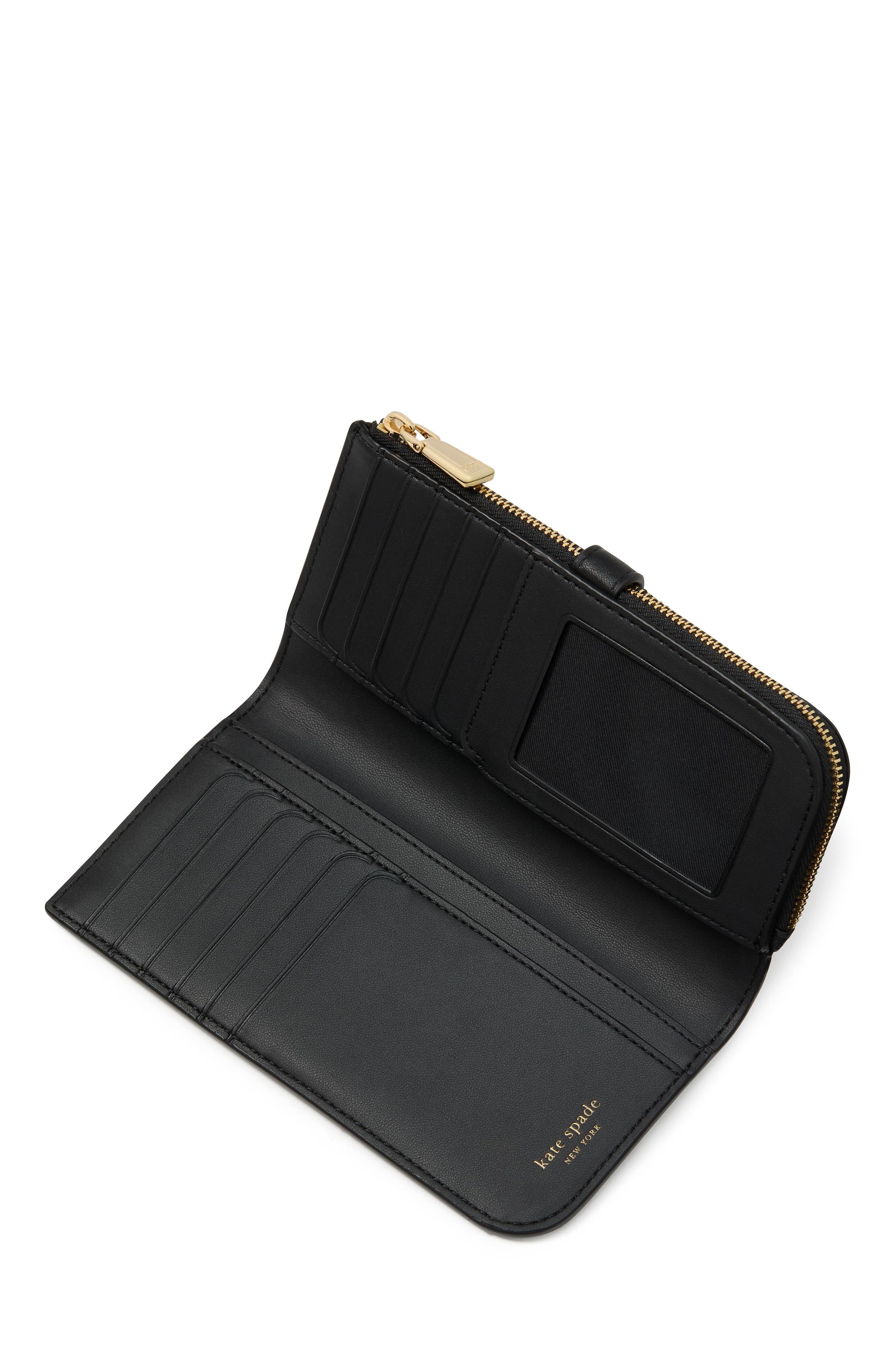 KJ650-Deco Zip Slim Wallet-Black