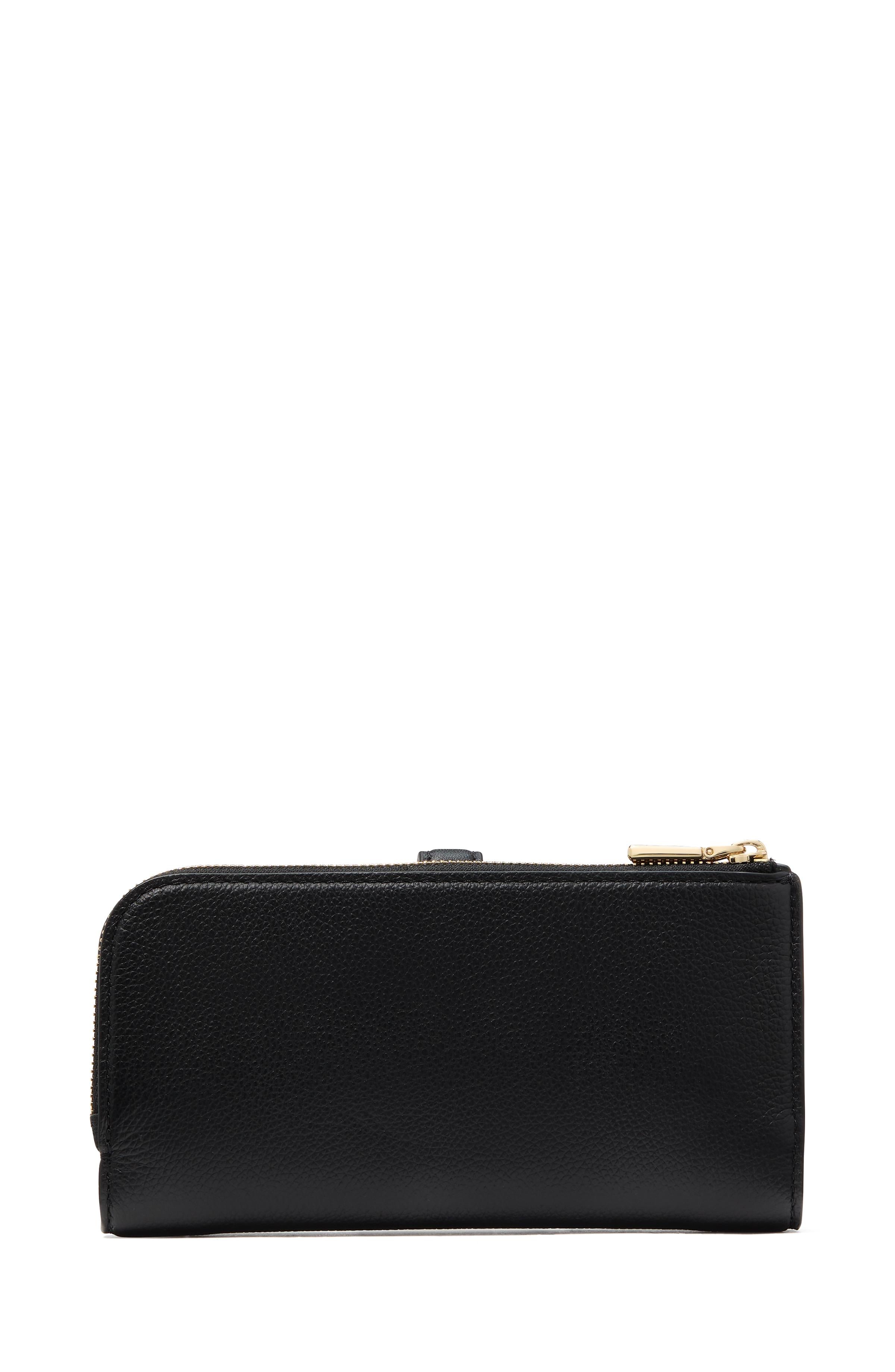 KJ650-Deco Zip Slim Wallet-Black