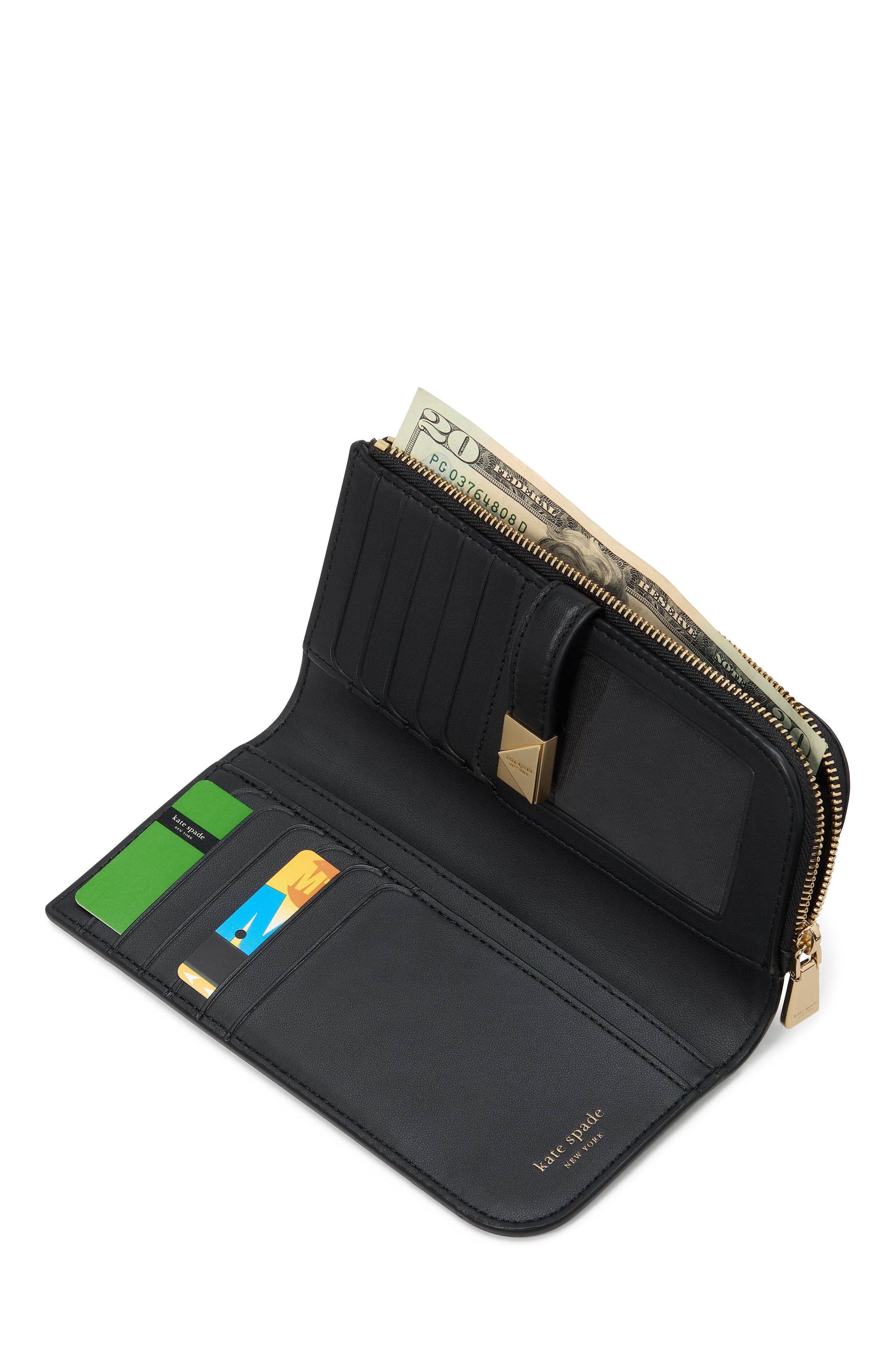 KJ650-Deco Zip Slim Wallet-Black