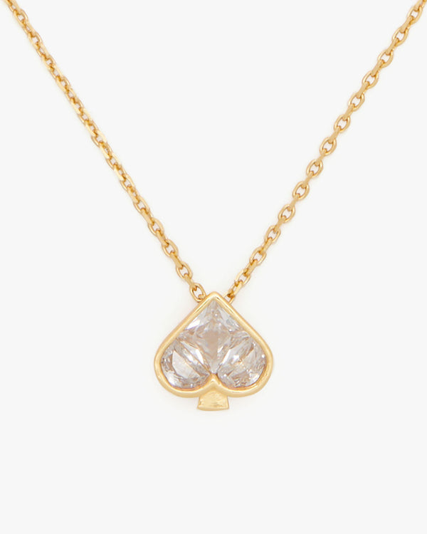 KJ661-So Spade Mini Pendant-Clear/Gold