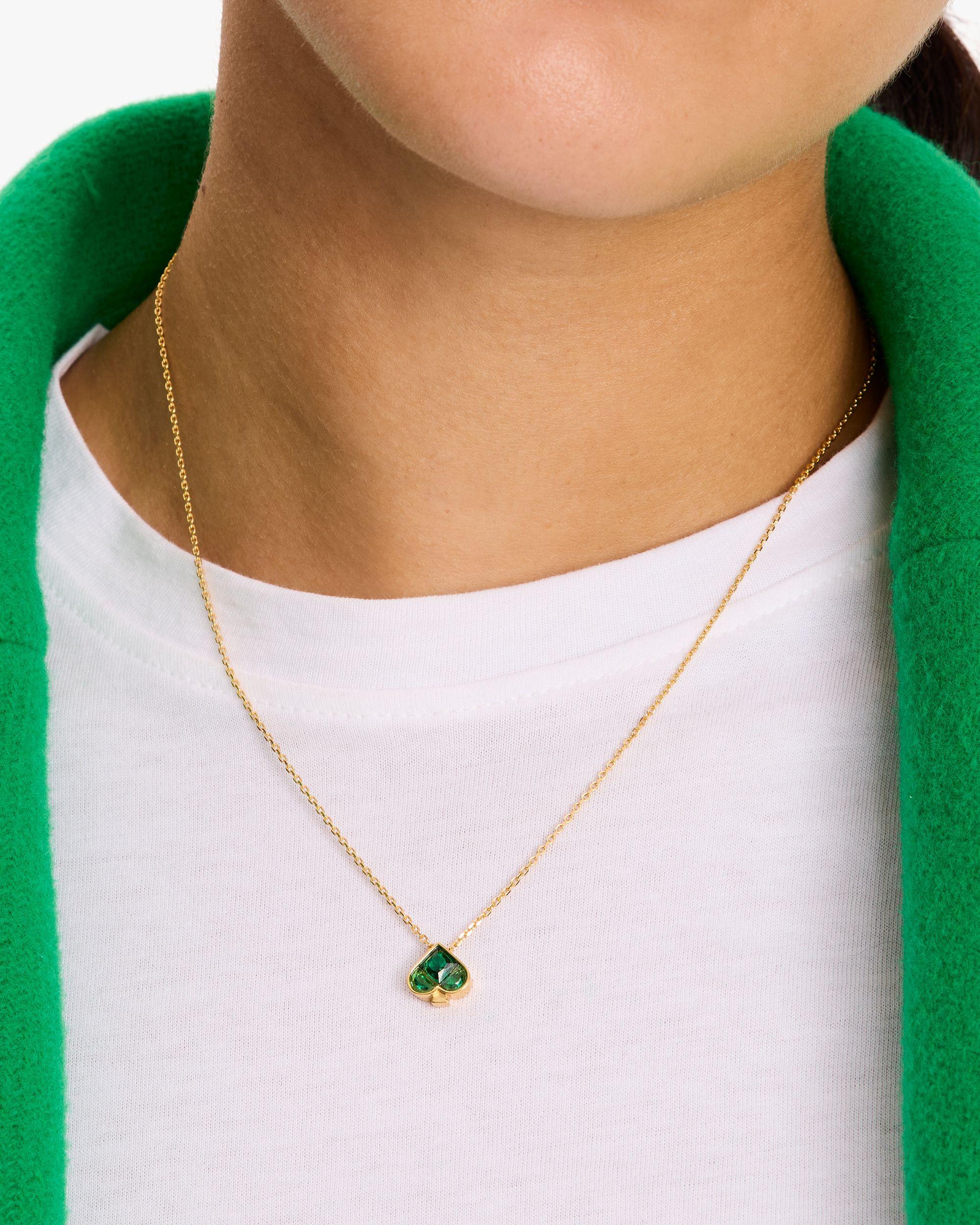 KJ663-So Spade Mini Pendant-Green