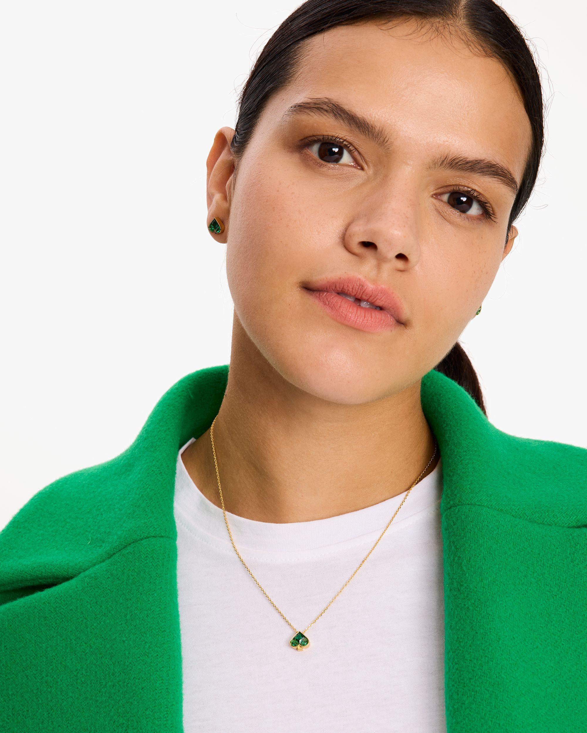 KJ663-So Spade Mini Pendant-Green