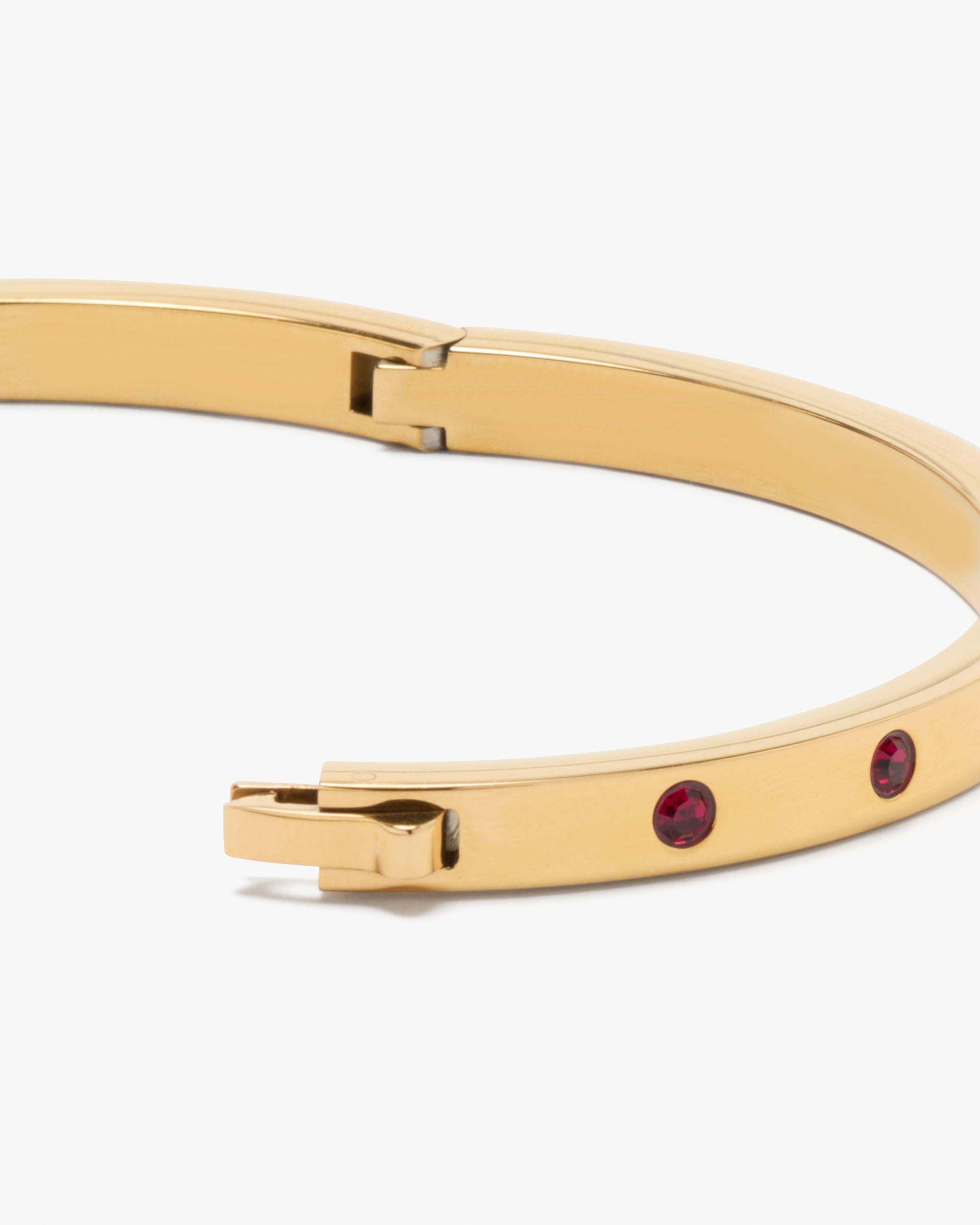 KJ673-Set In Stone Hinged Bangle-Ruby