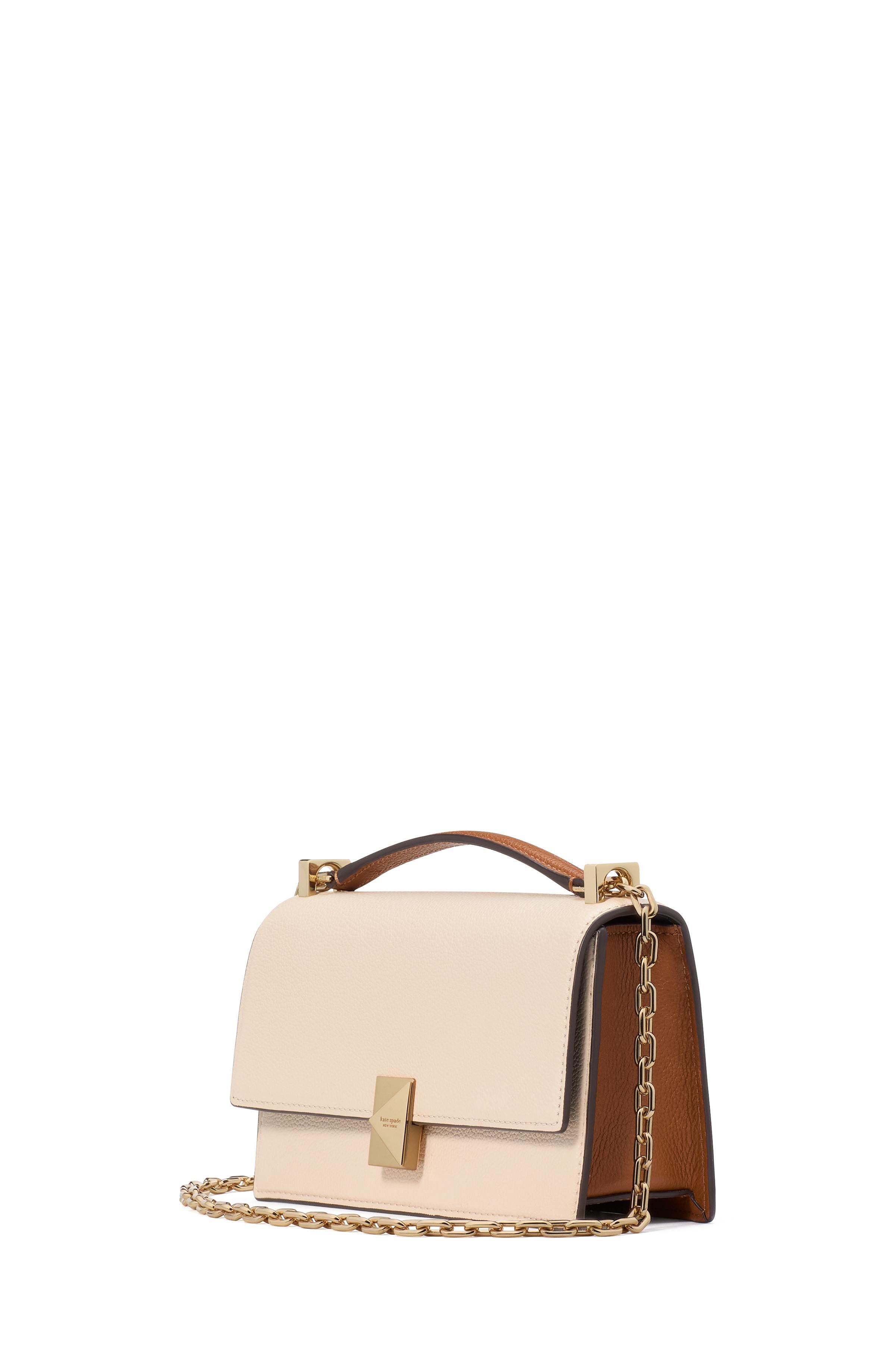 KJ690-Deco Colorblocked Mini Flap Chain Crossbody-Milk Glass Multi