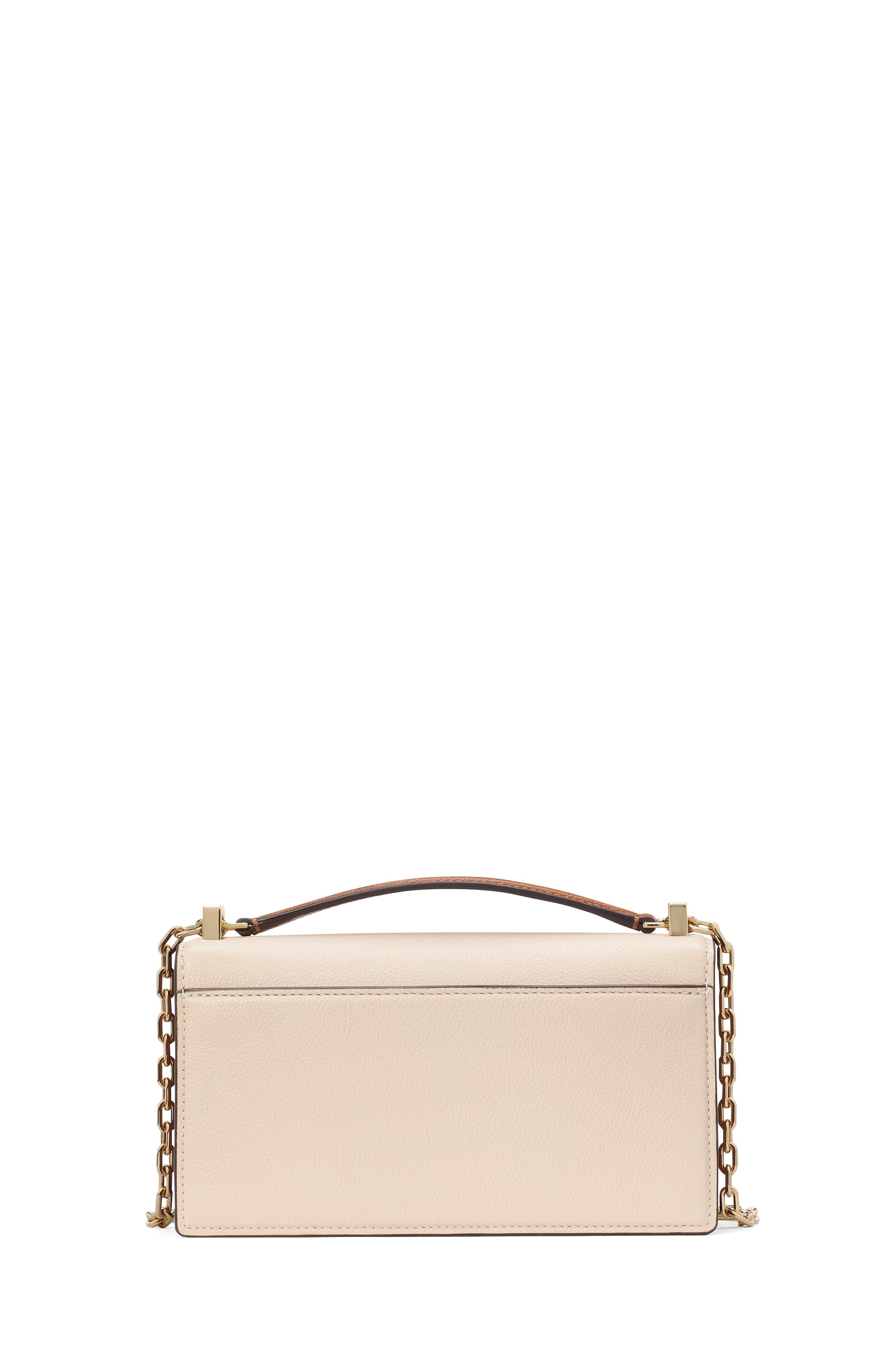 KJ690-Deco Colorblocked Mini Flap Chain Crossbody-Milk Glass Multi