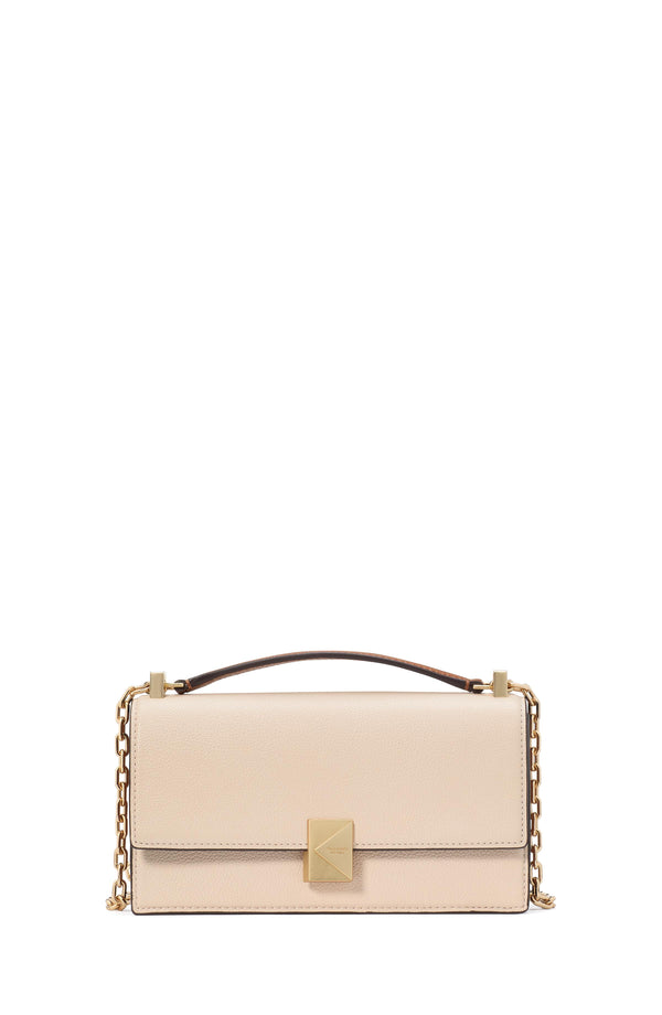 KJ690-Deco Colorblocked Mini Flap Chain Crossbody-Milk Glass Multi