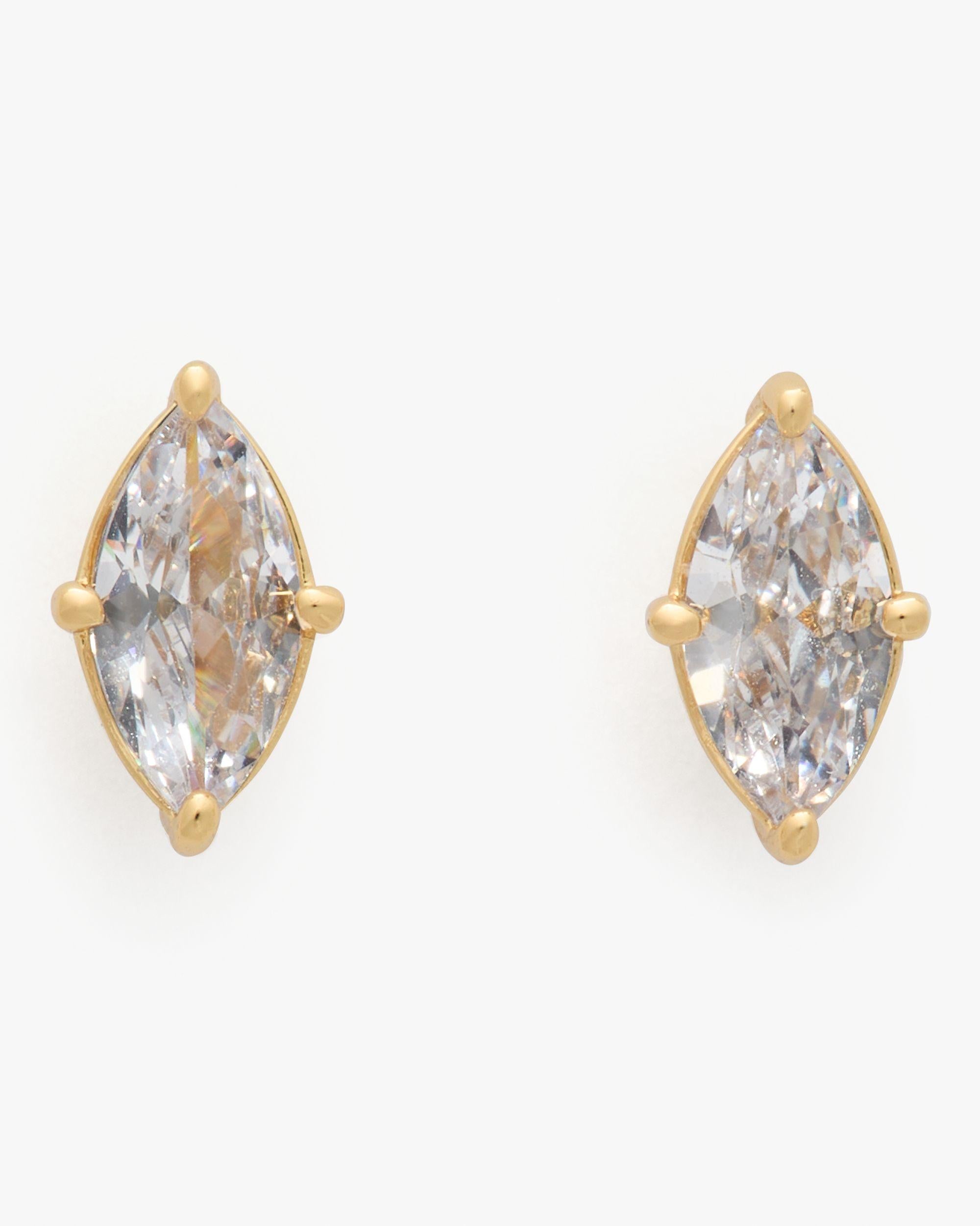 KJ847-Signature Solitaire Studs & Pendant Boxed Set-Clear/Gold