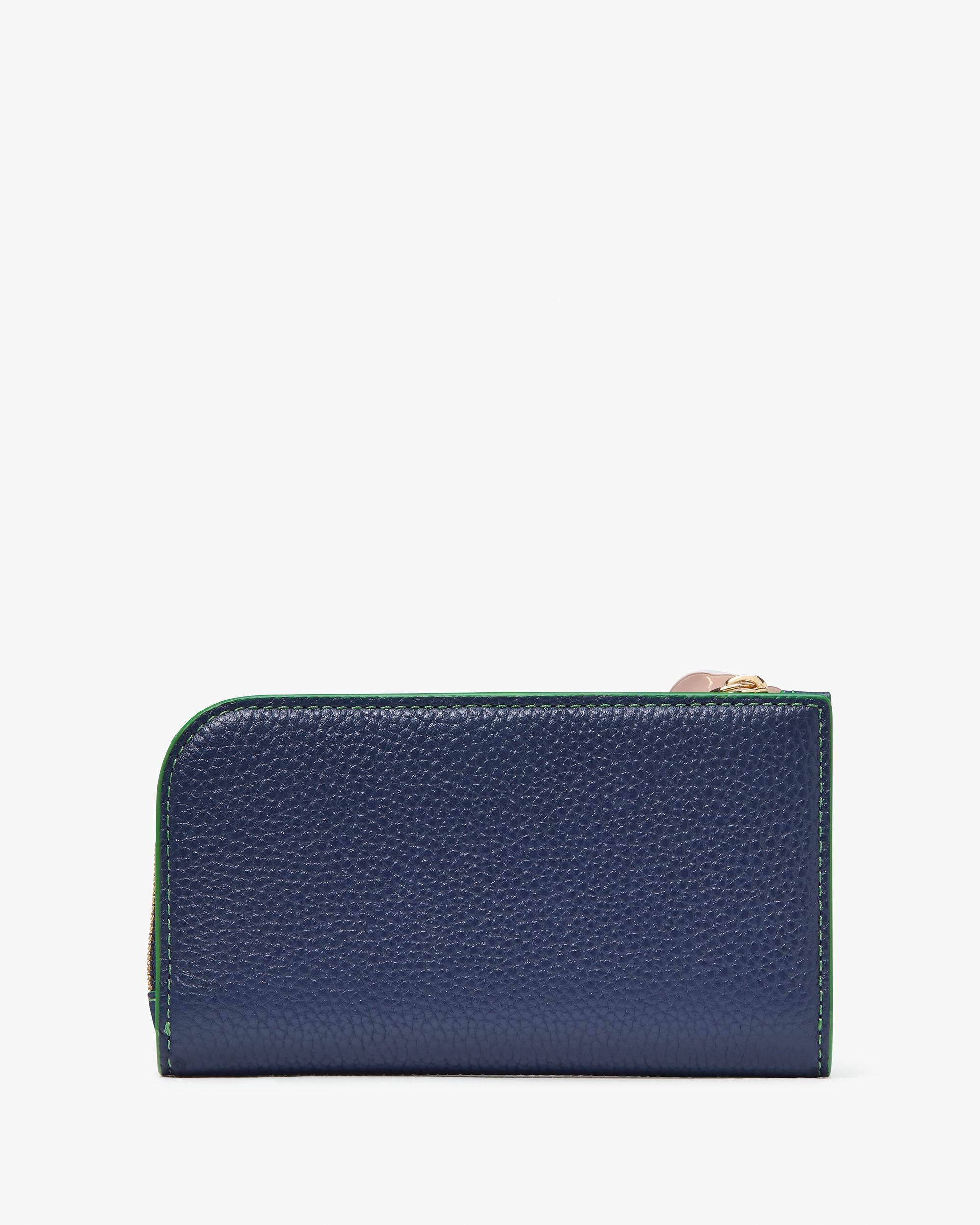 KJ893-In The Garden Small Slim Bifold Wallet-Parisian Navy Multi