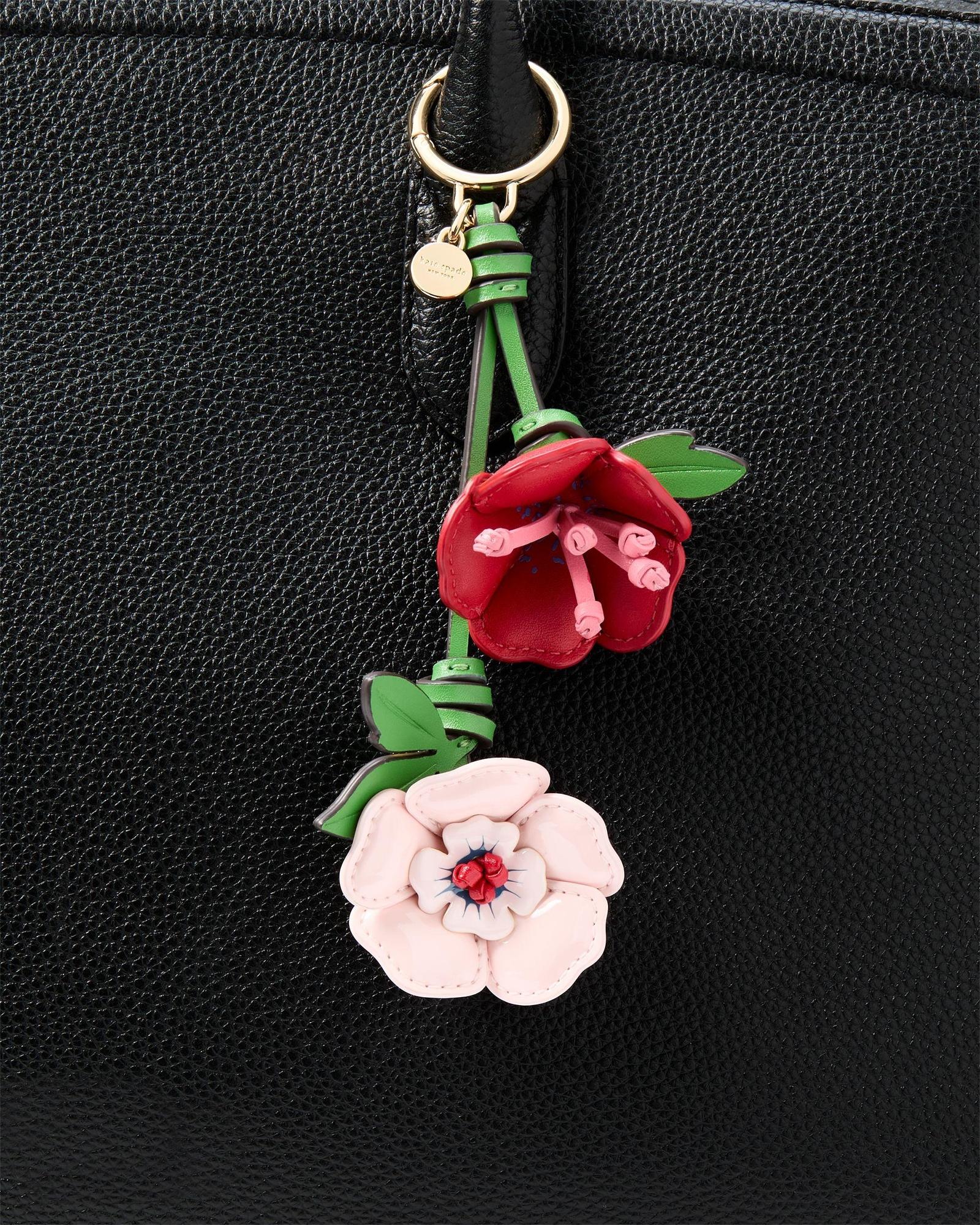 KJ894-In The Garden Key Fob-Pastry Pink Multi