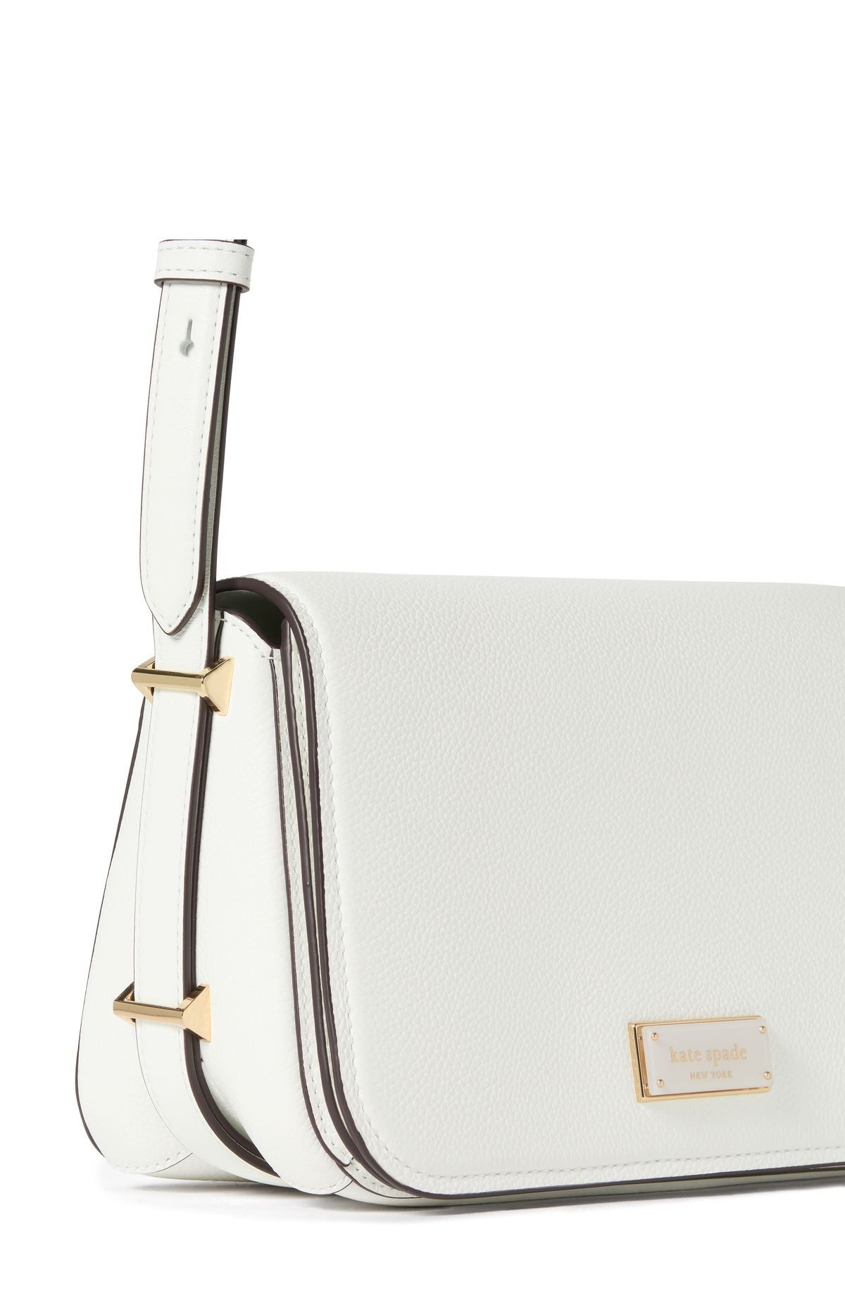 KJ911-Liv Small Flap Crossbody-True White