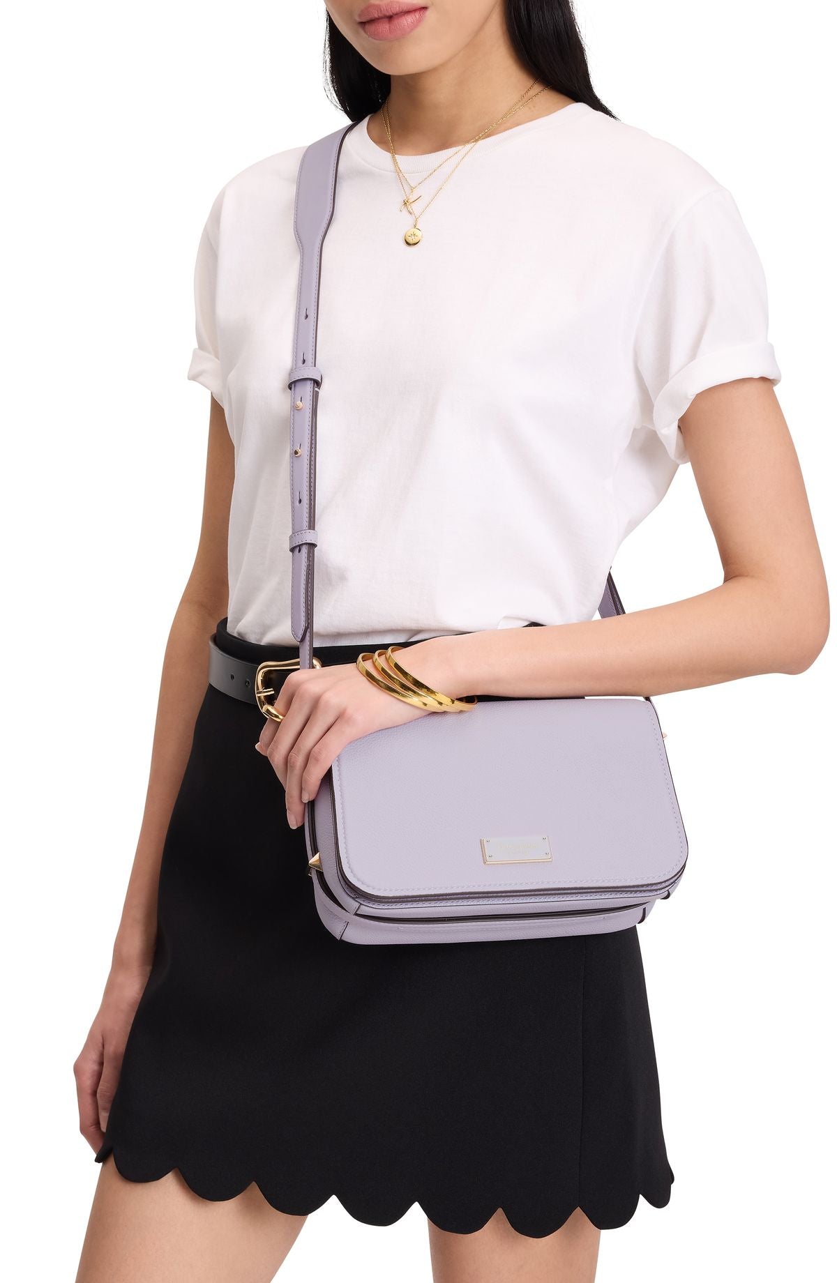 KJ911-Liv Small Flap Crossbody-Lavender Cream