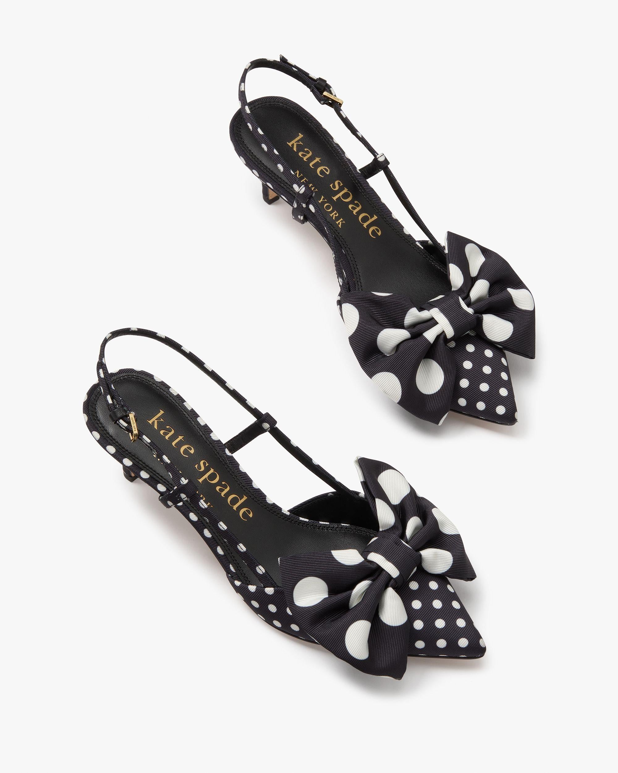 KK341-Rue Breezy Dot Slingback Pumps